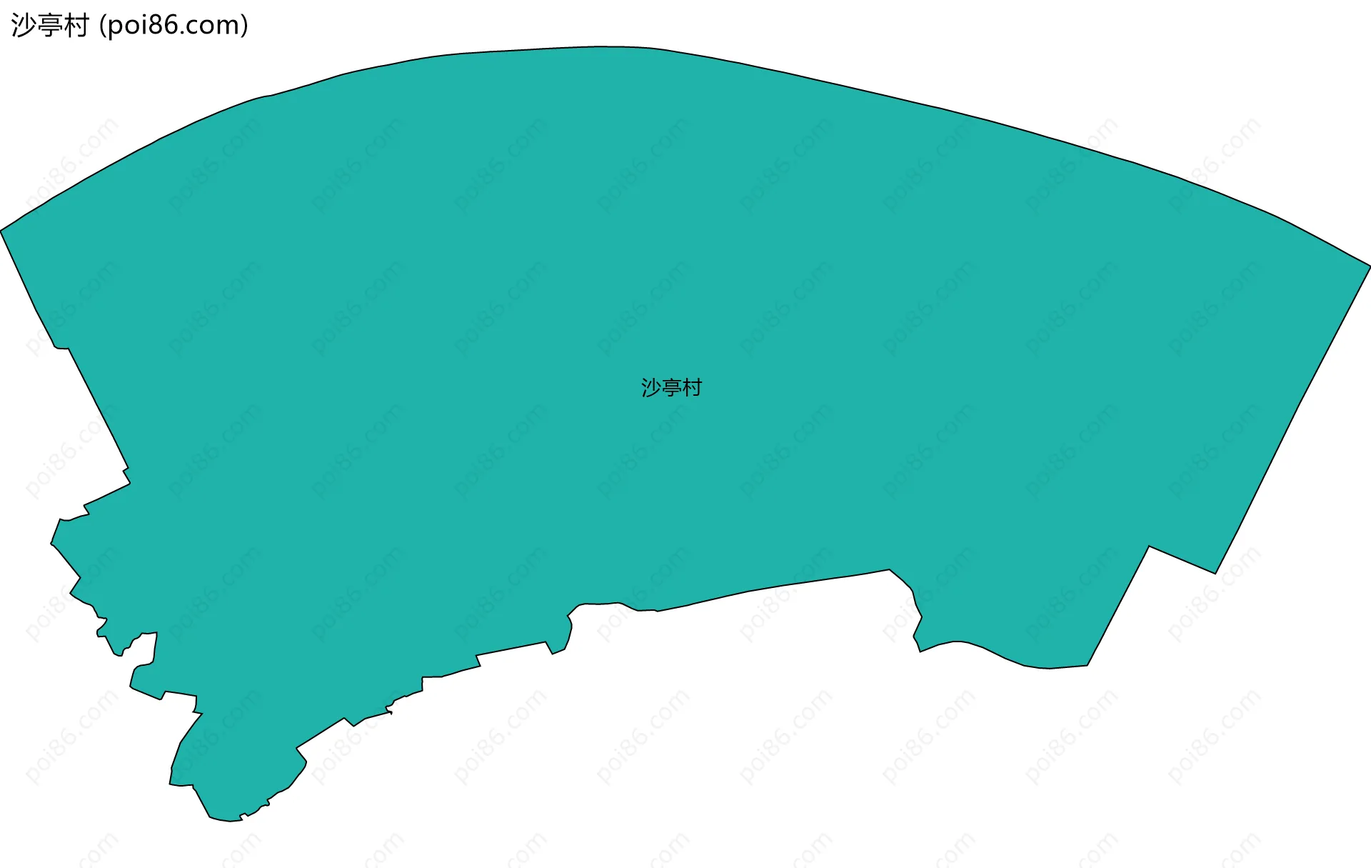 沙亭村边界地图