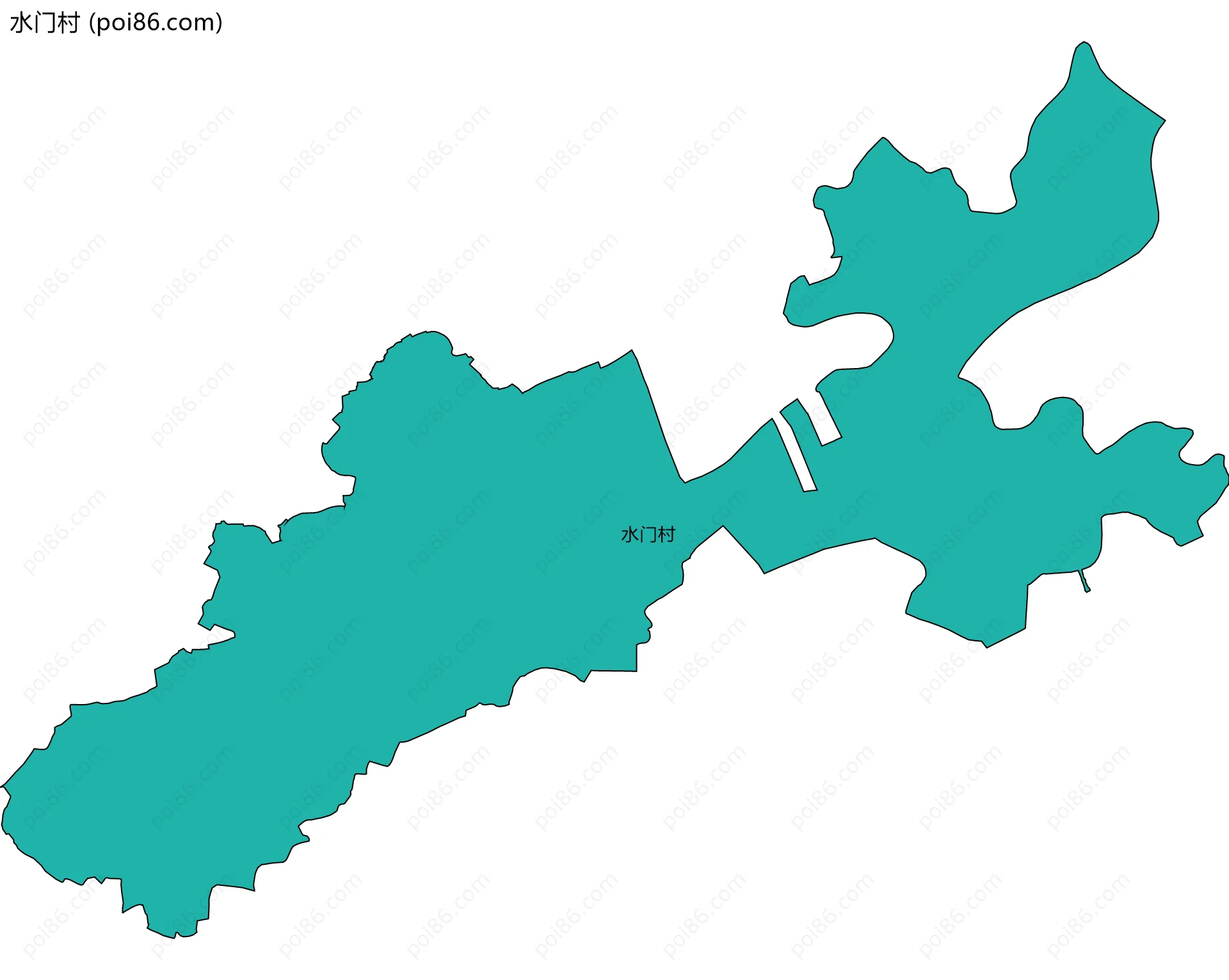 水门村边界地图