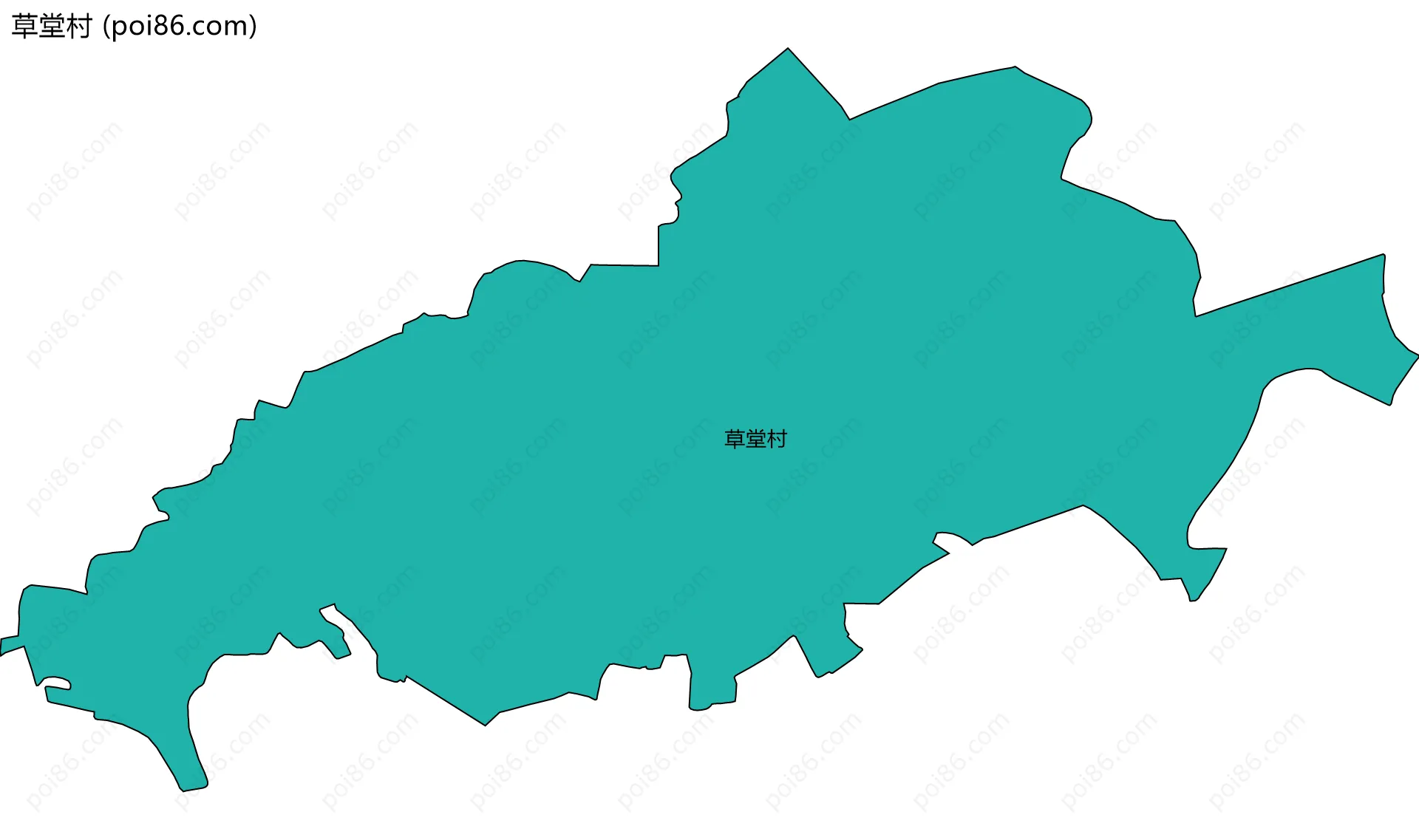 草堂村边界地图