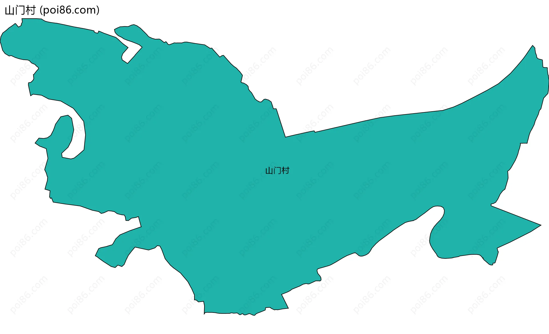 山门村边界地图