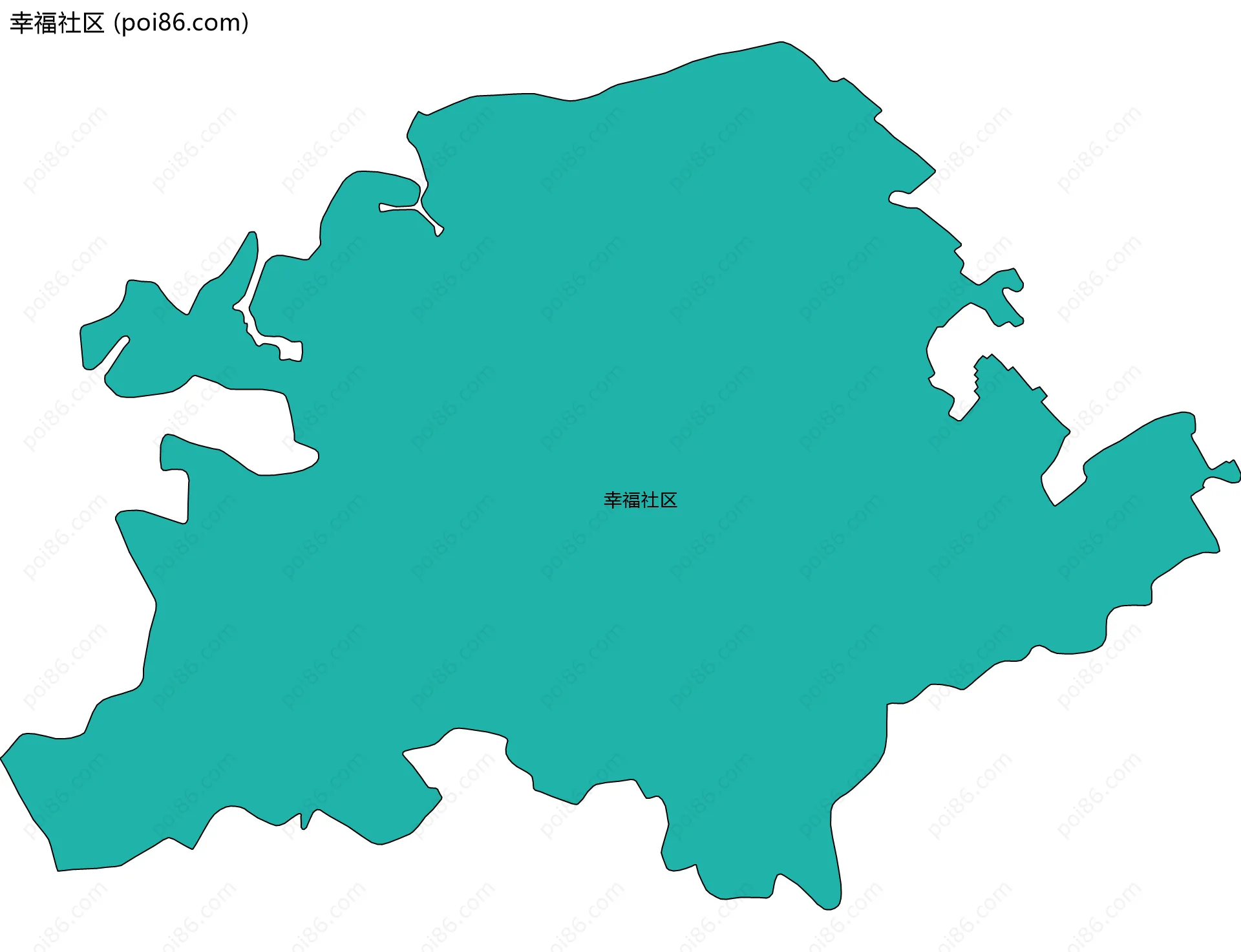 幸福社区边界地图