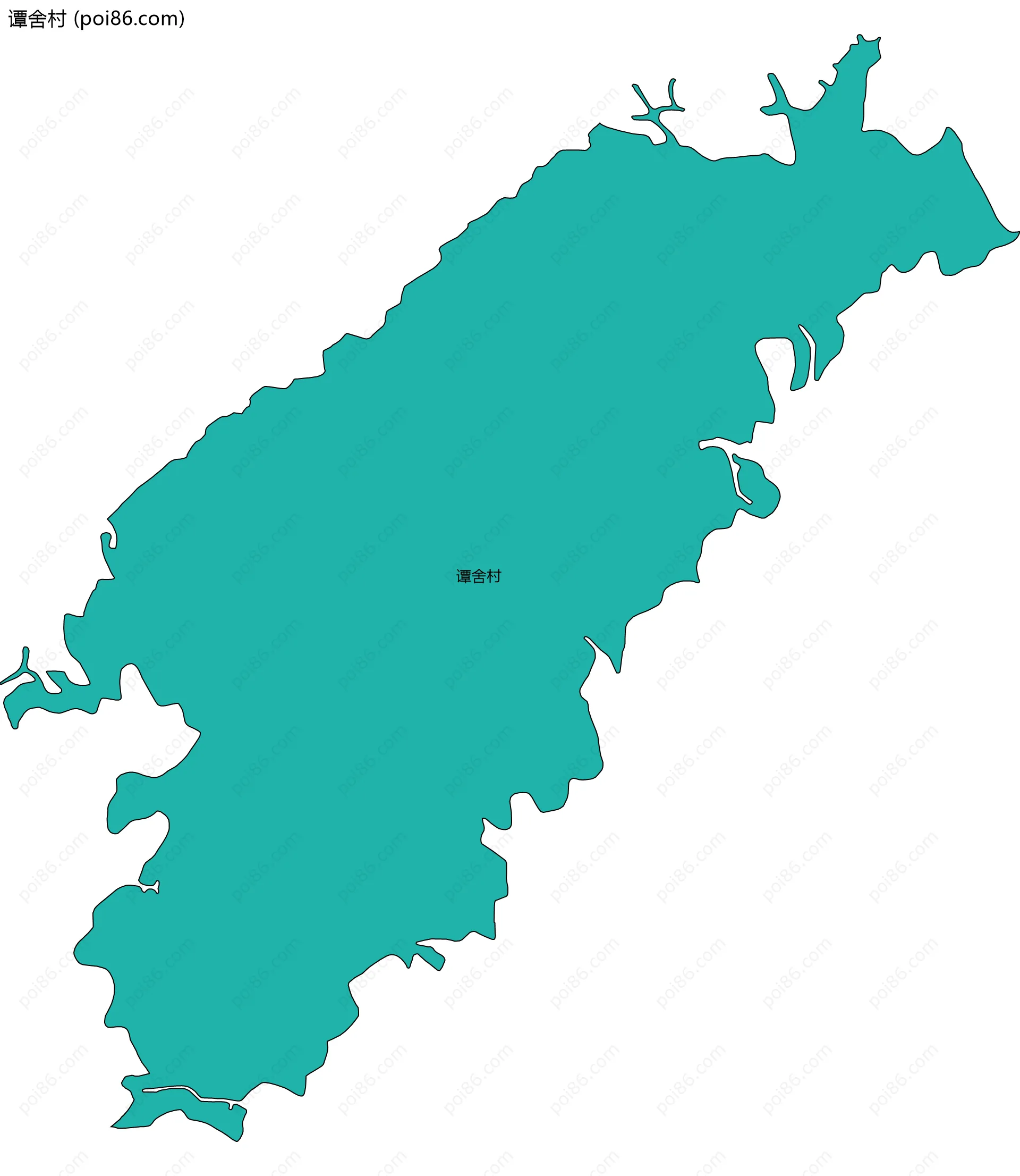 谭舍村边界地图