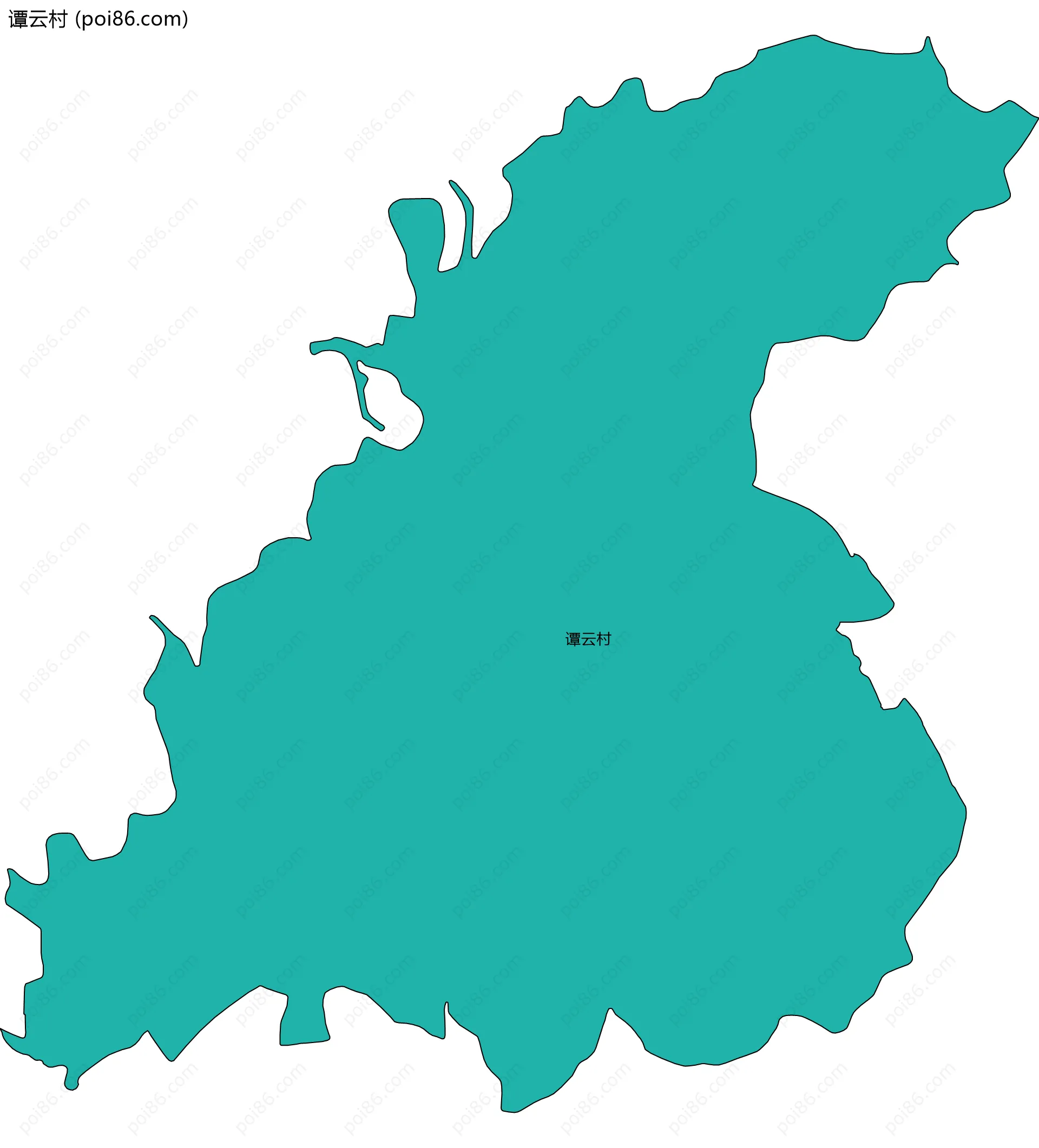 谭云村边界地图