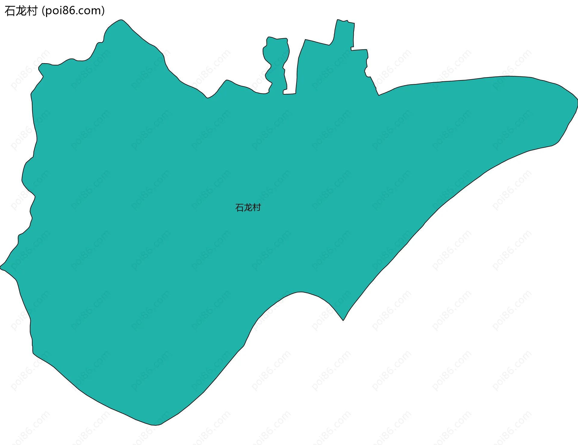 石龙村边界地图