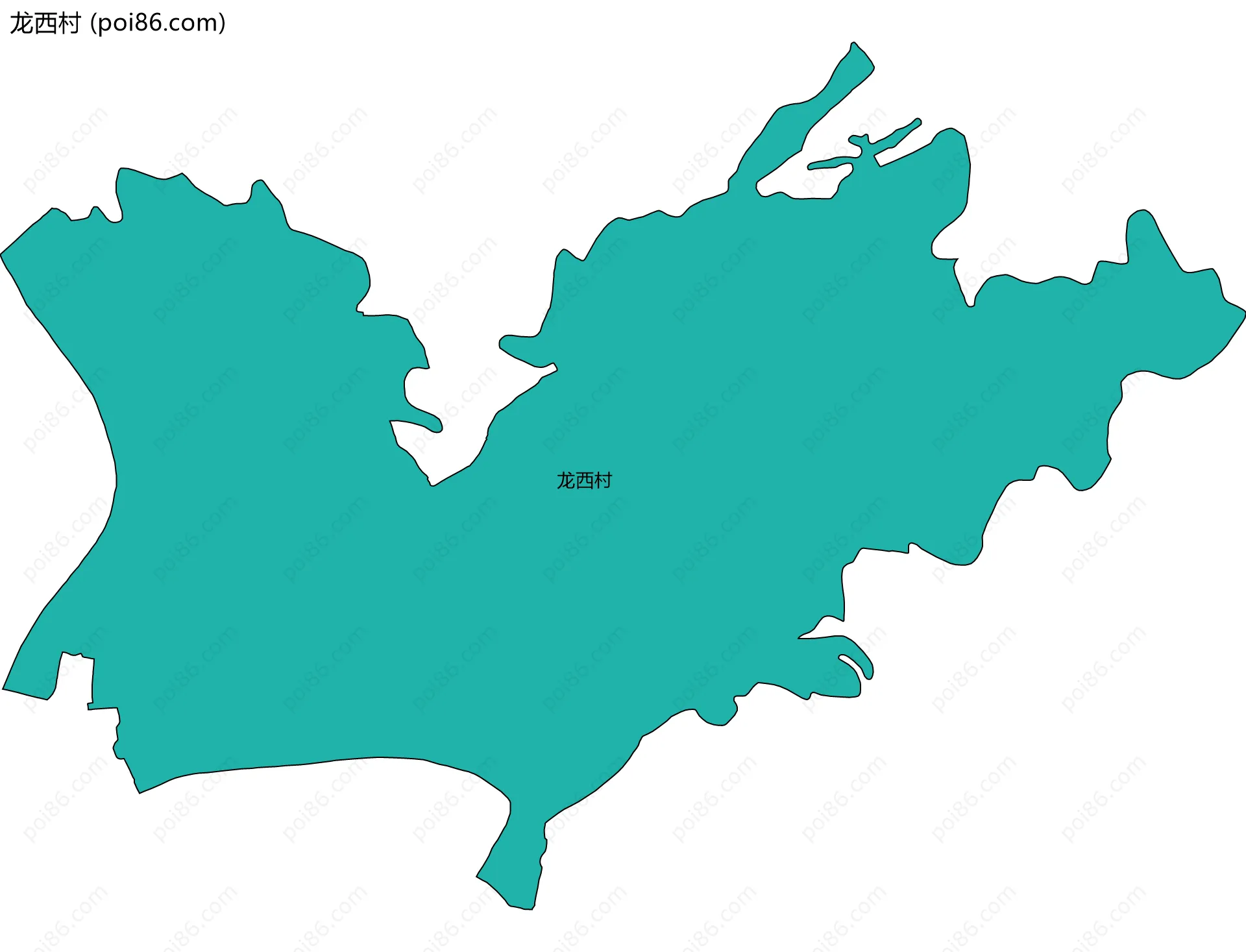 龙西村边界地图