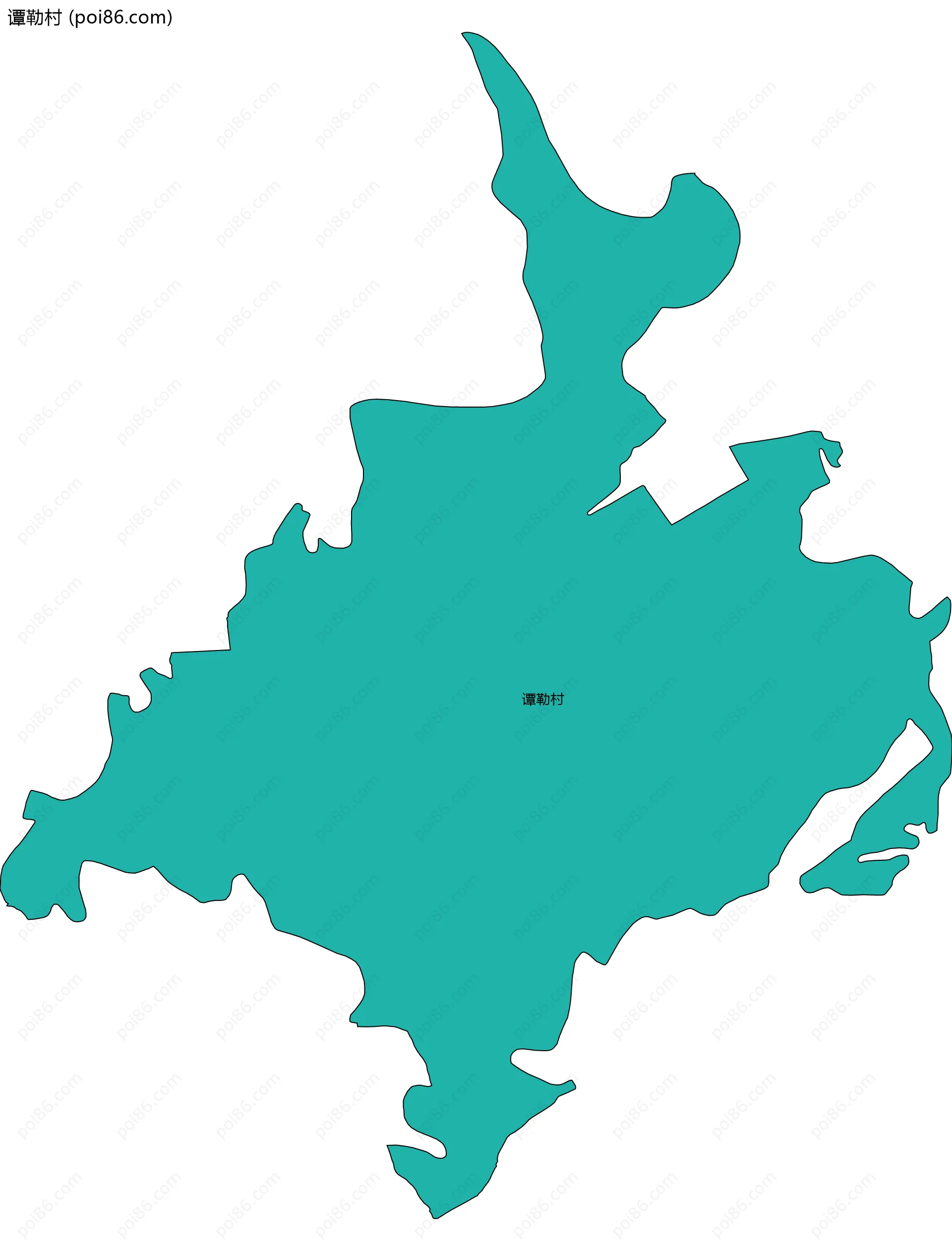 谭勒村边界地图