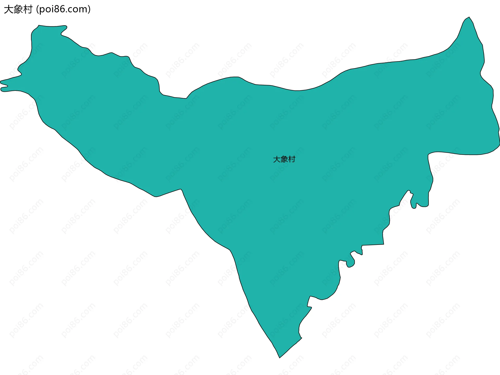 大象村边界地图