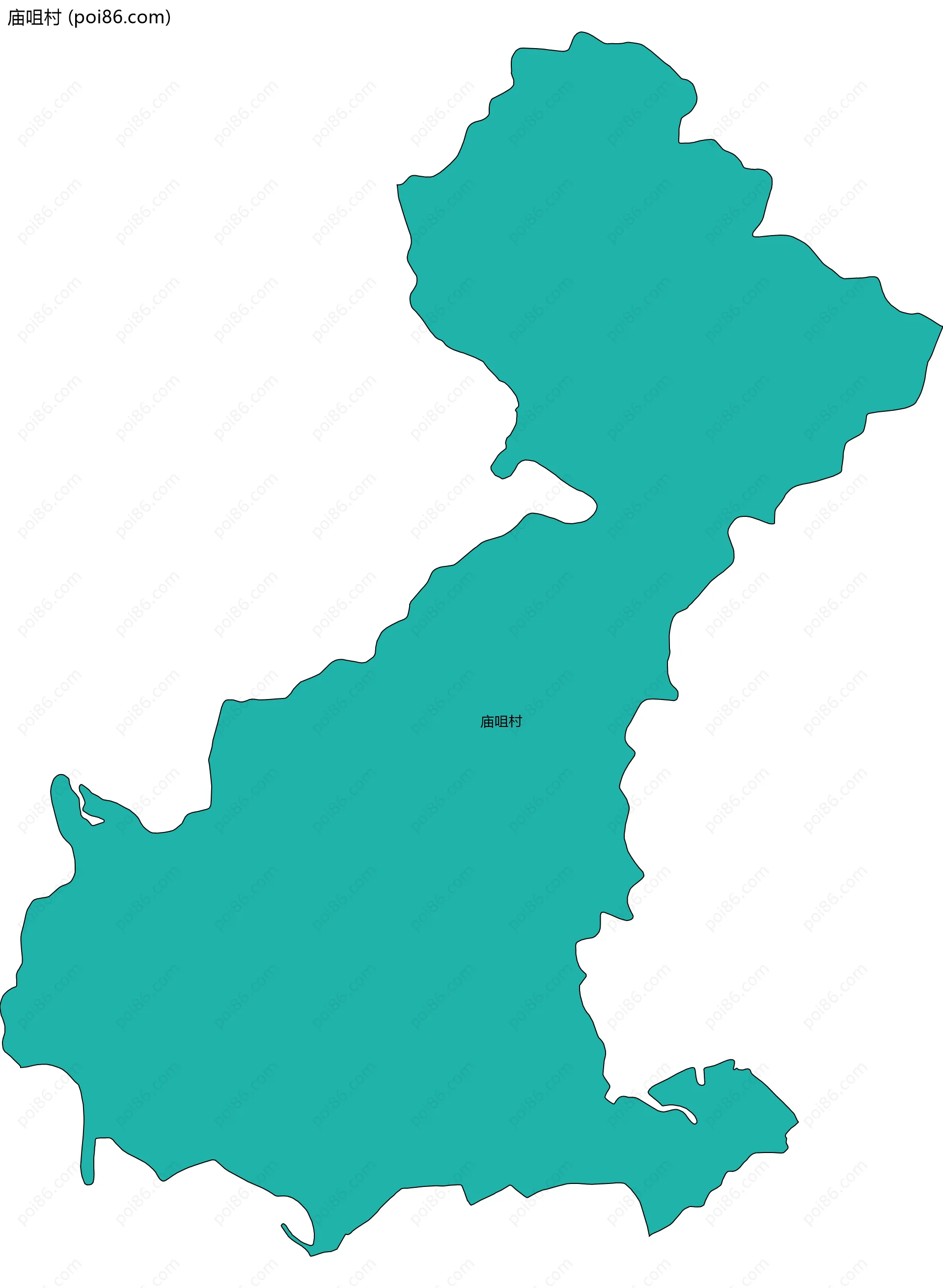 庙咀村边界地图