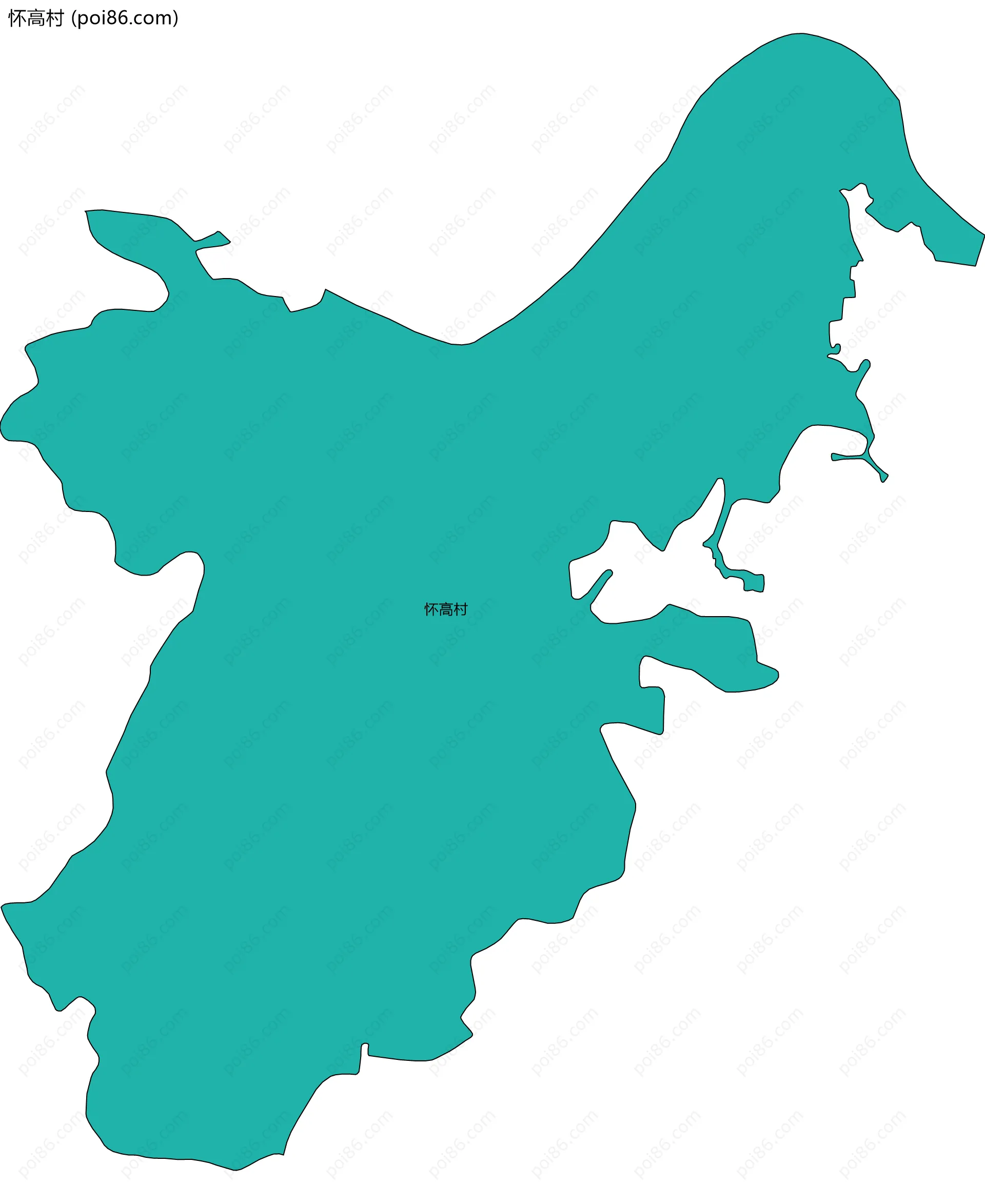 怀高村边界地图