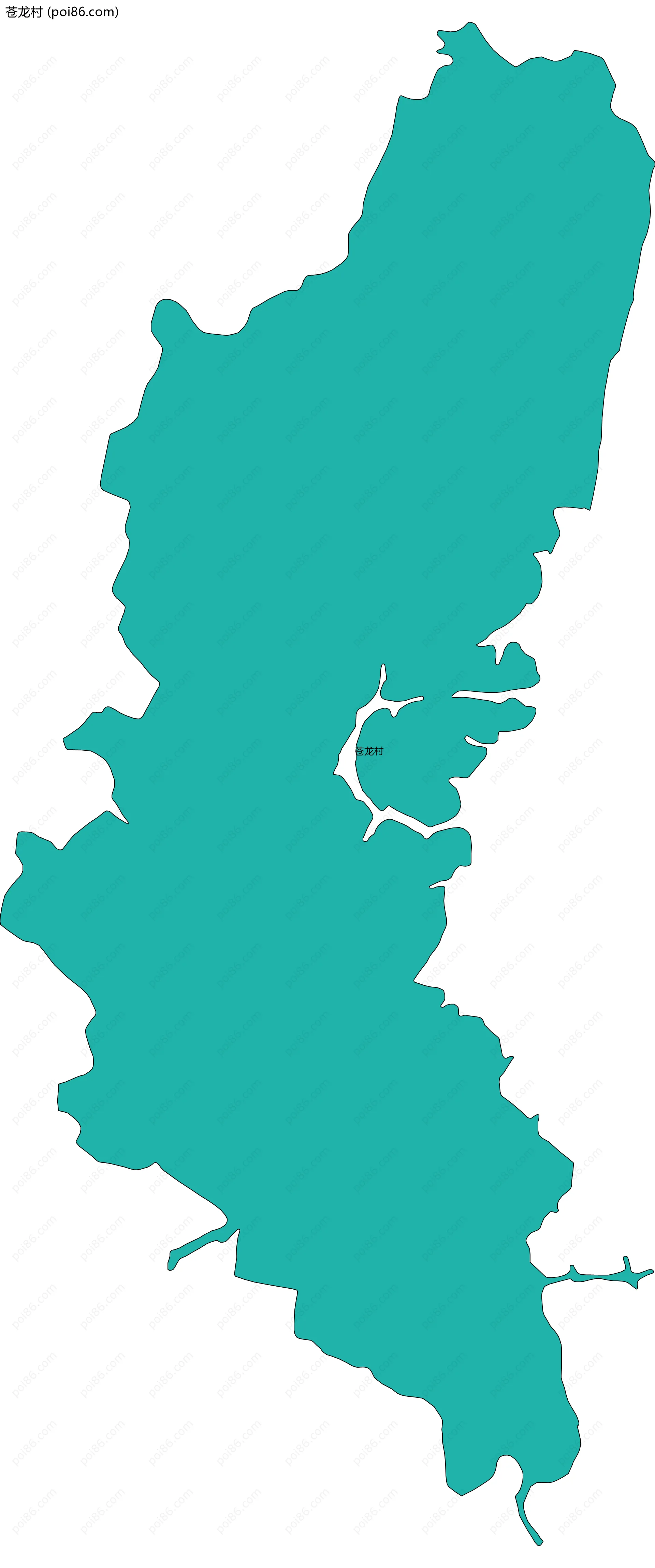 苍龙村边界地图