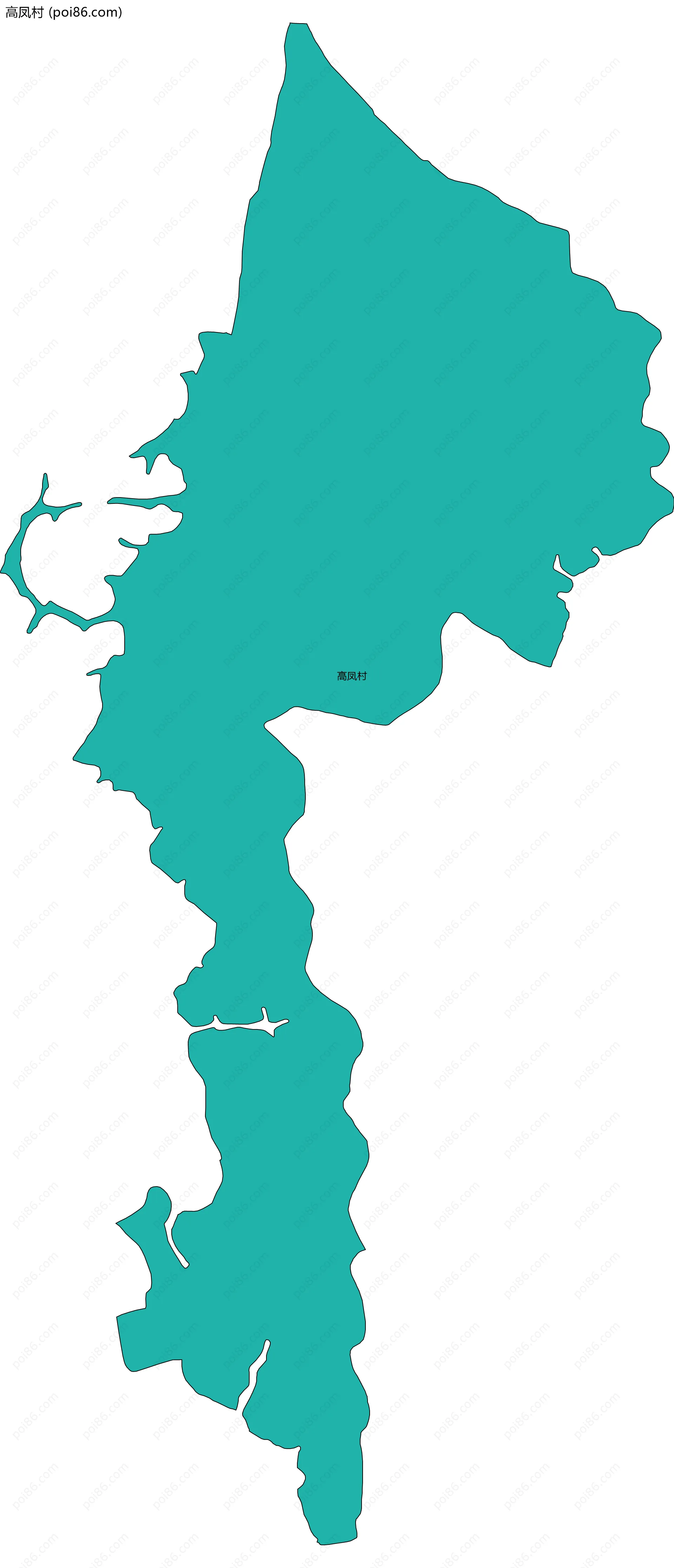 高凤村边界地图