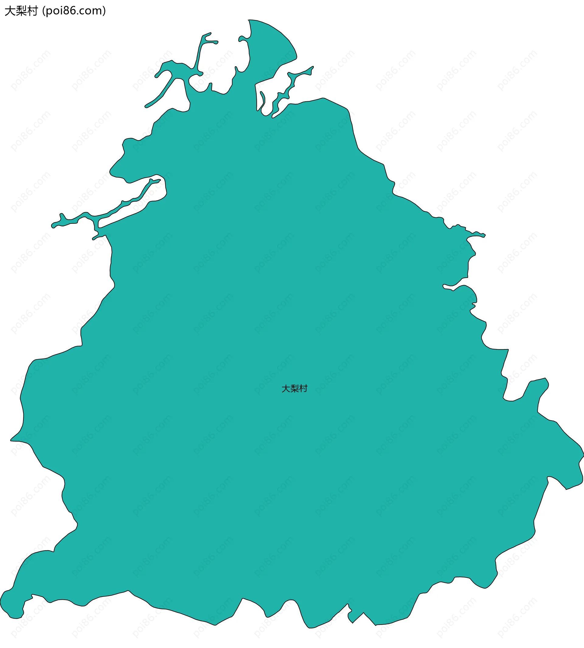 大梨村边界地图