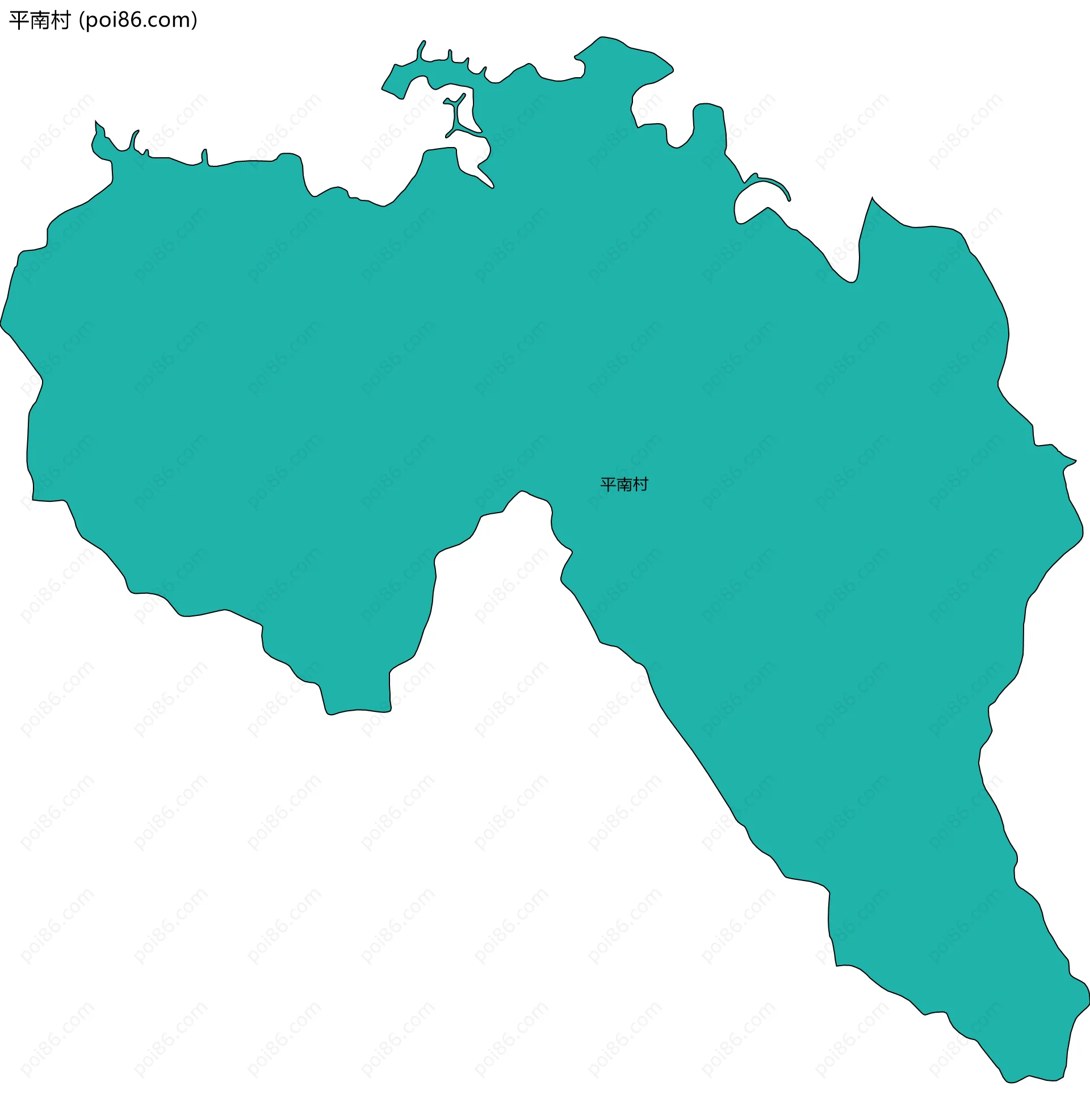 平南村边界地图