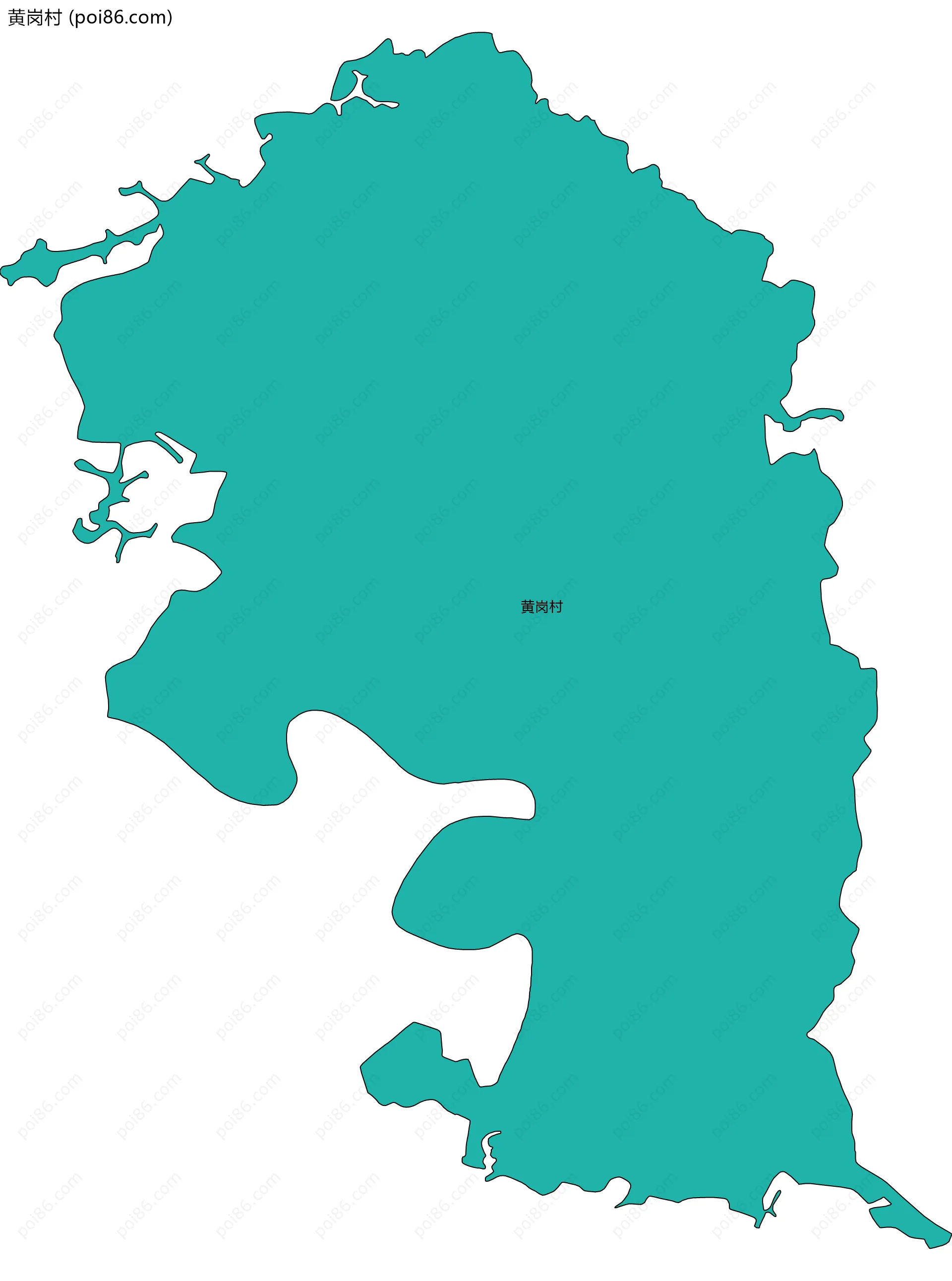 黄岗村边界地图