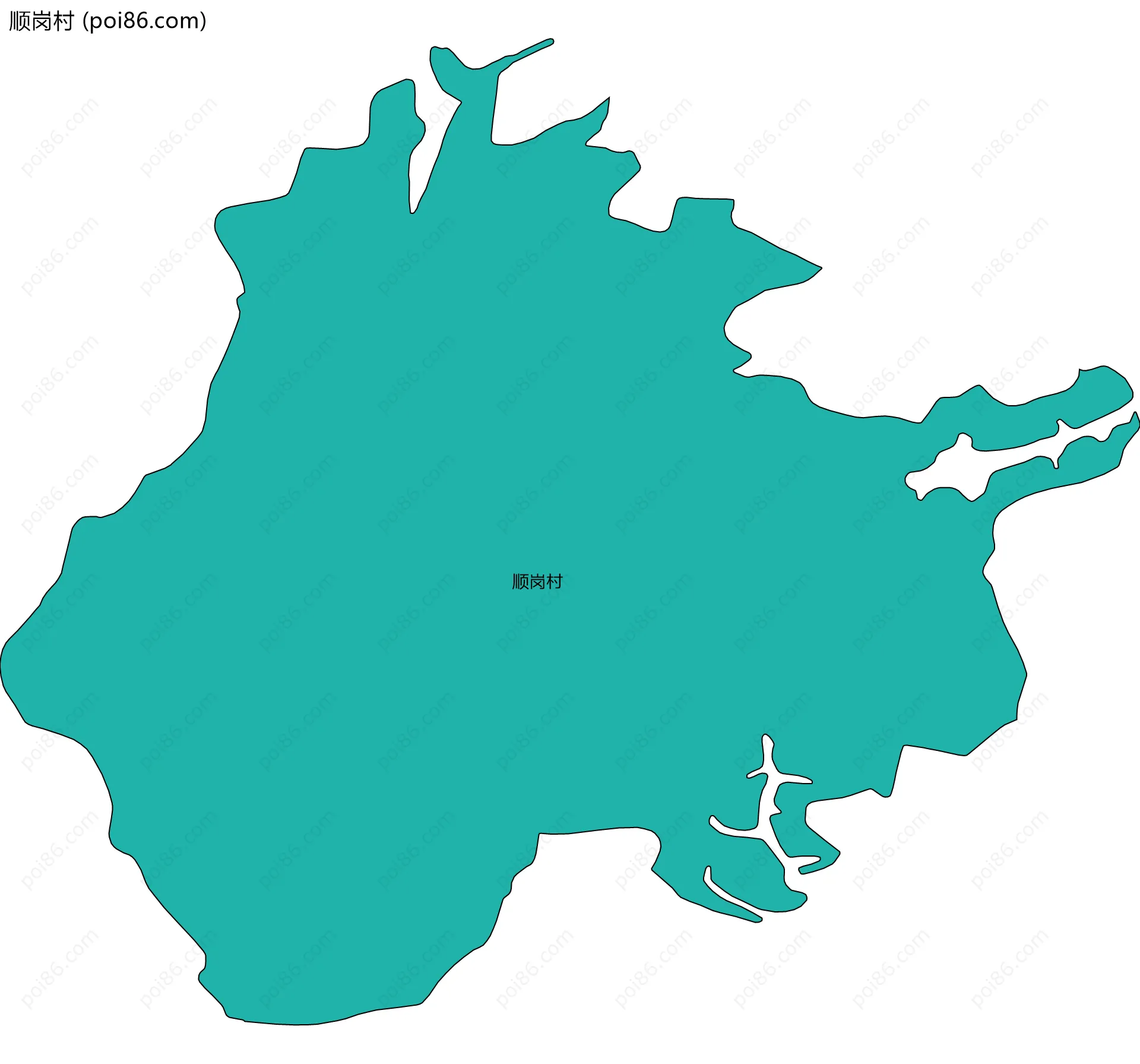 顺岗村边界地图