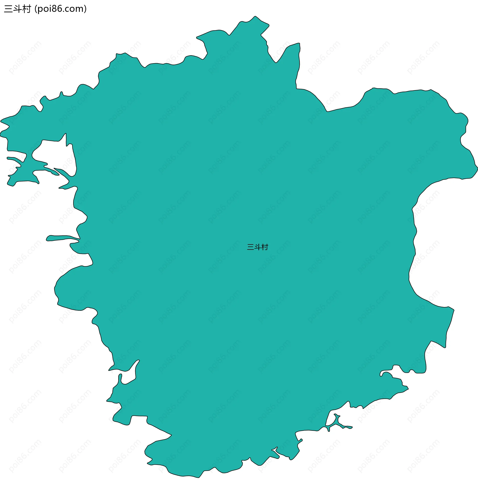 三斗村边界地图
