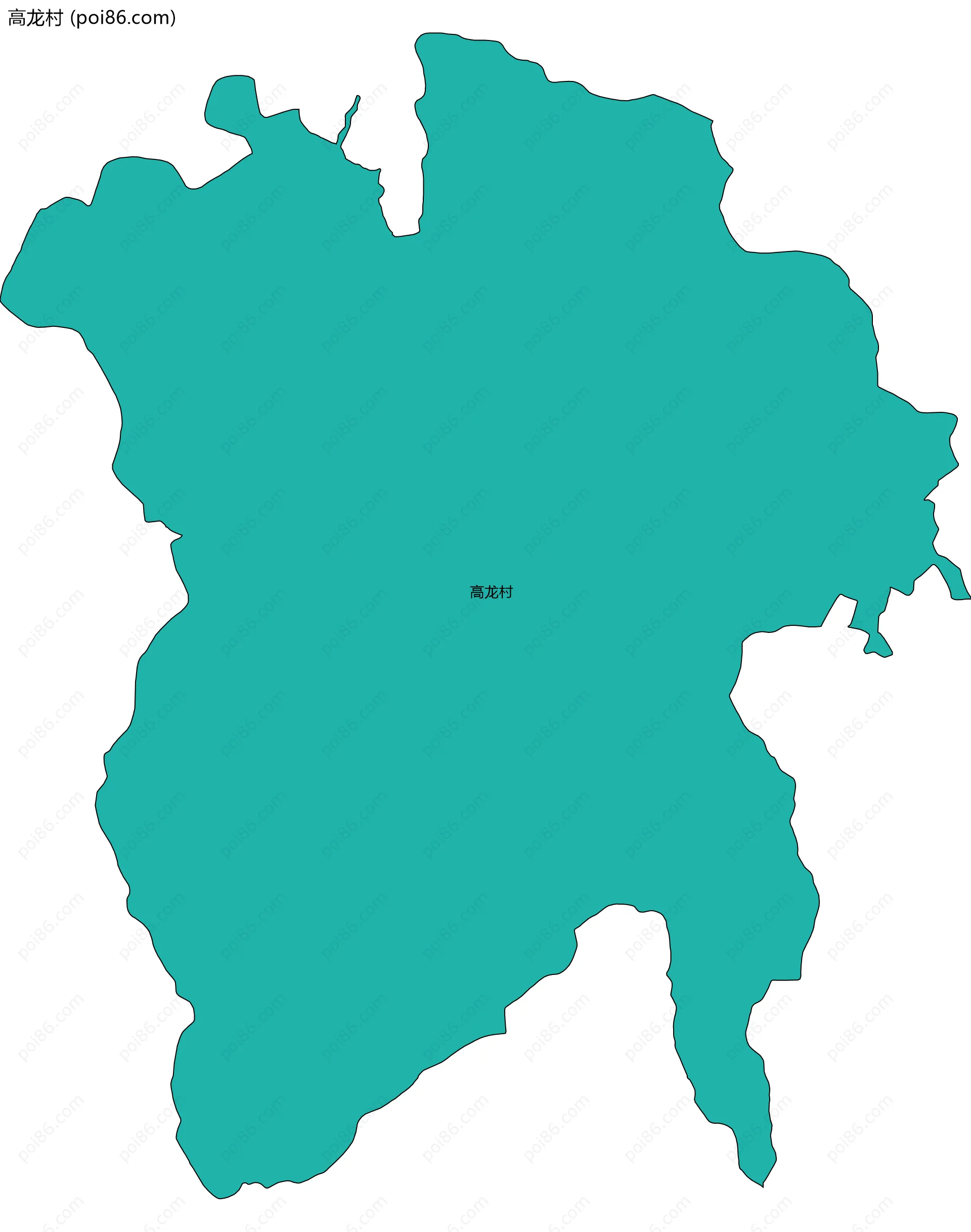 高龙村边界地图