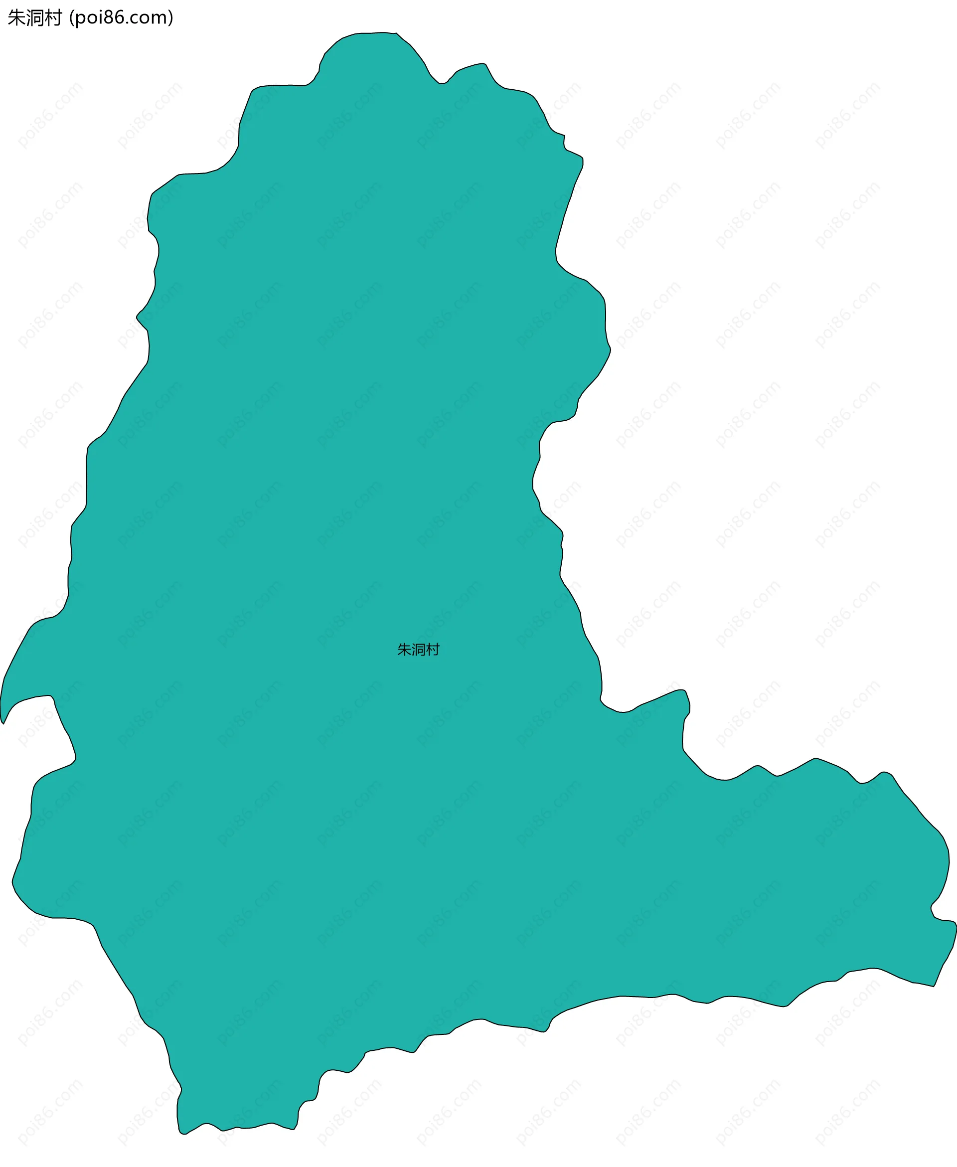 朱洞村边界地图