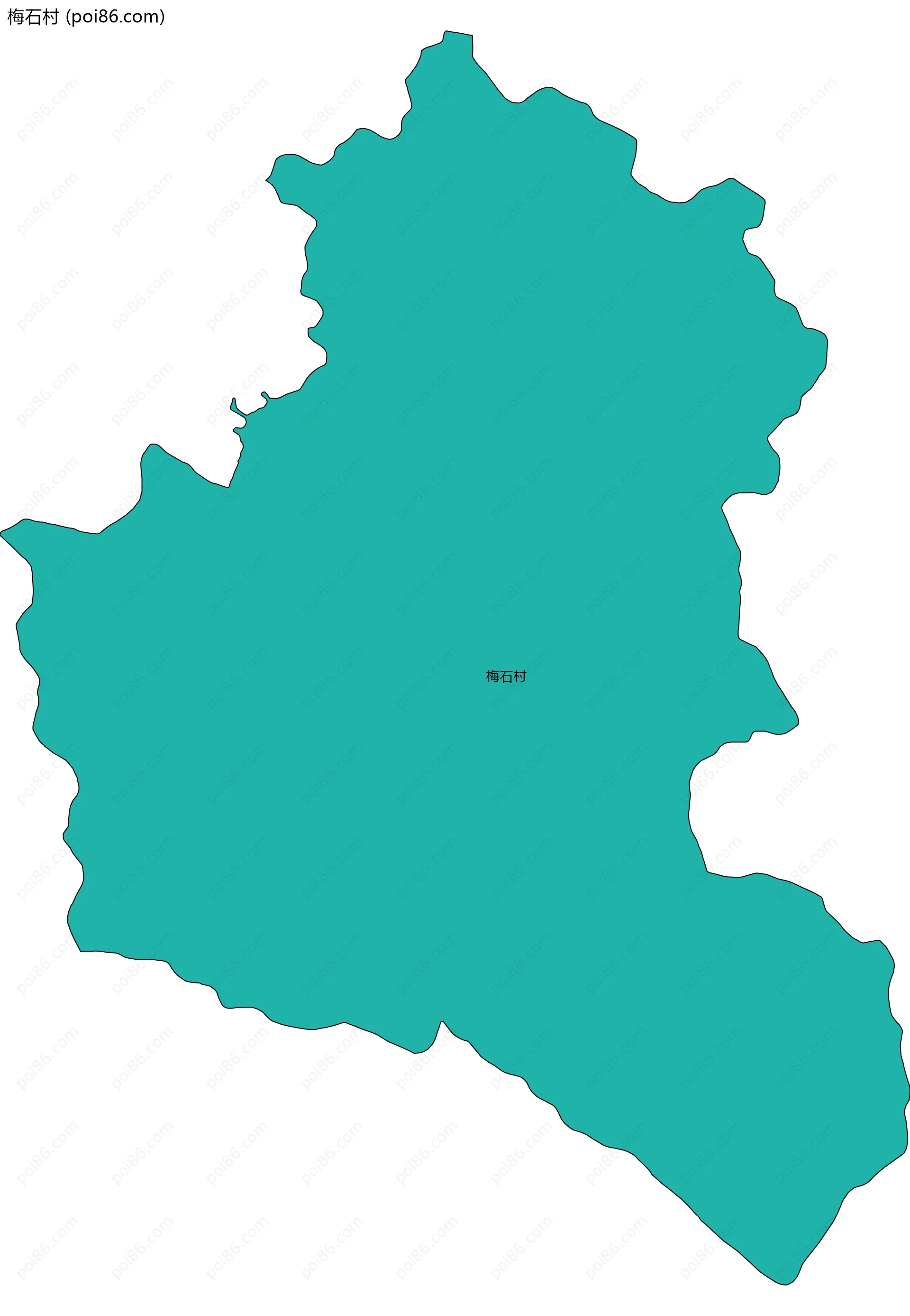 梅石村边界地图