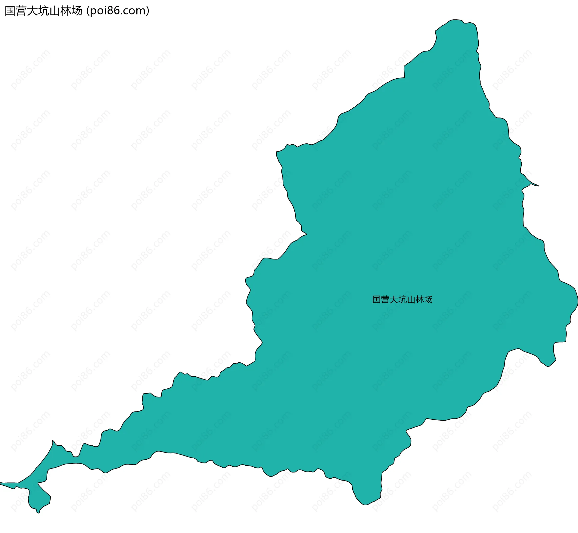 国营大坑山林场边界地图