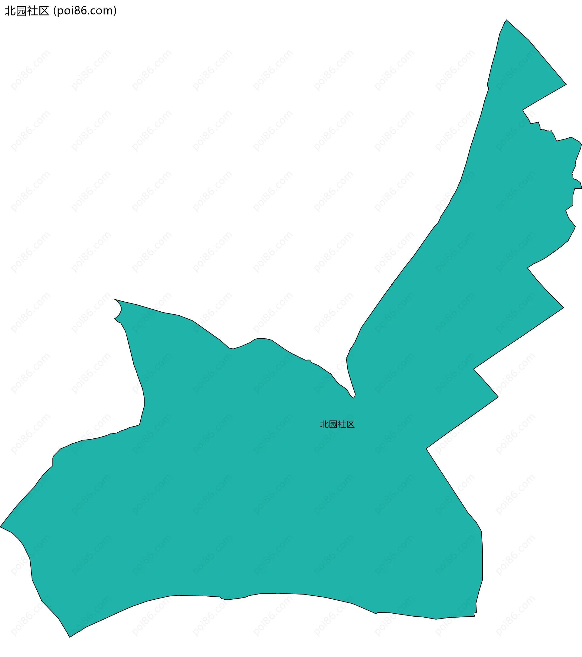 北园社区边界地图