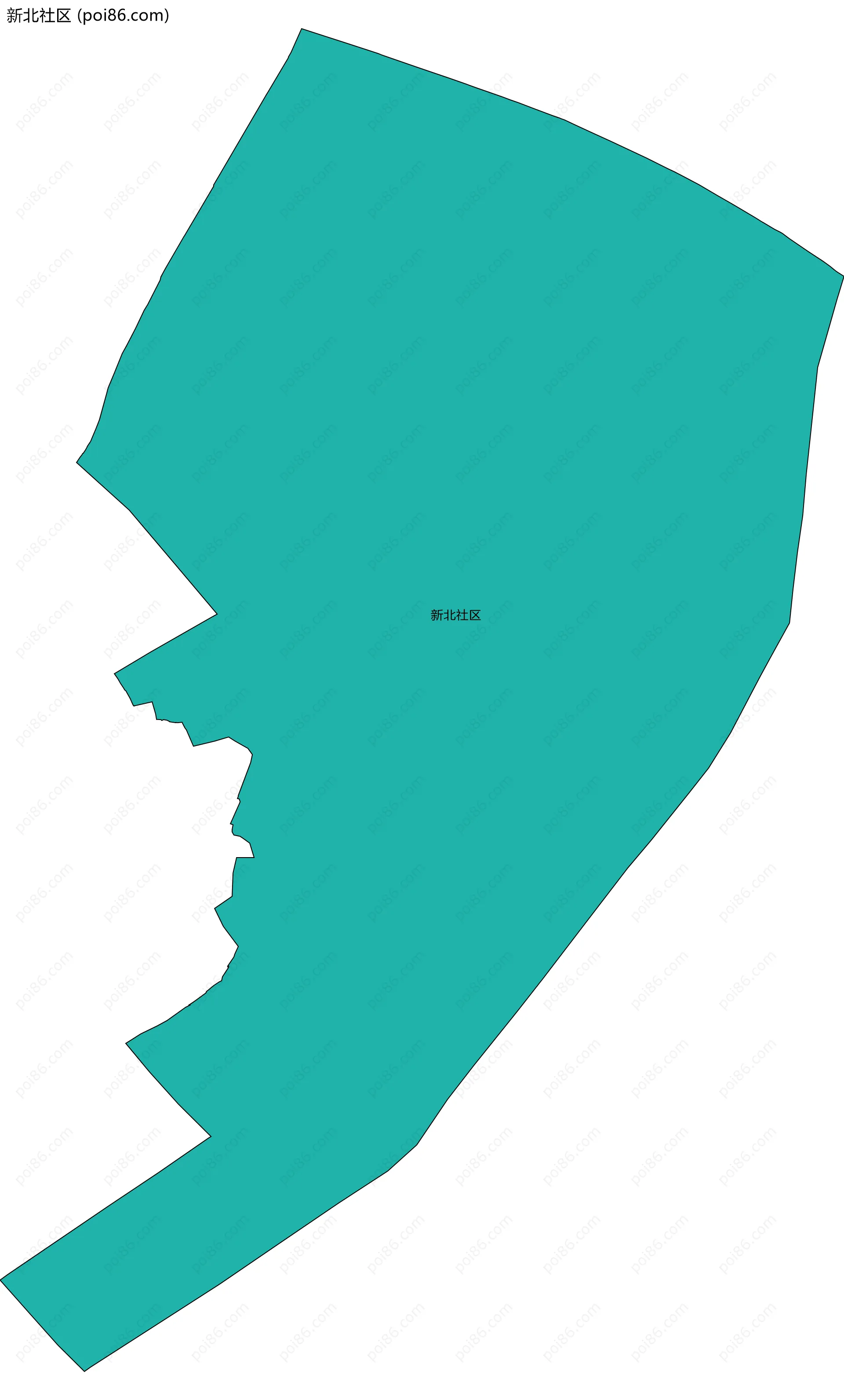 新北社区边界地图