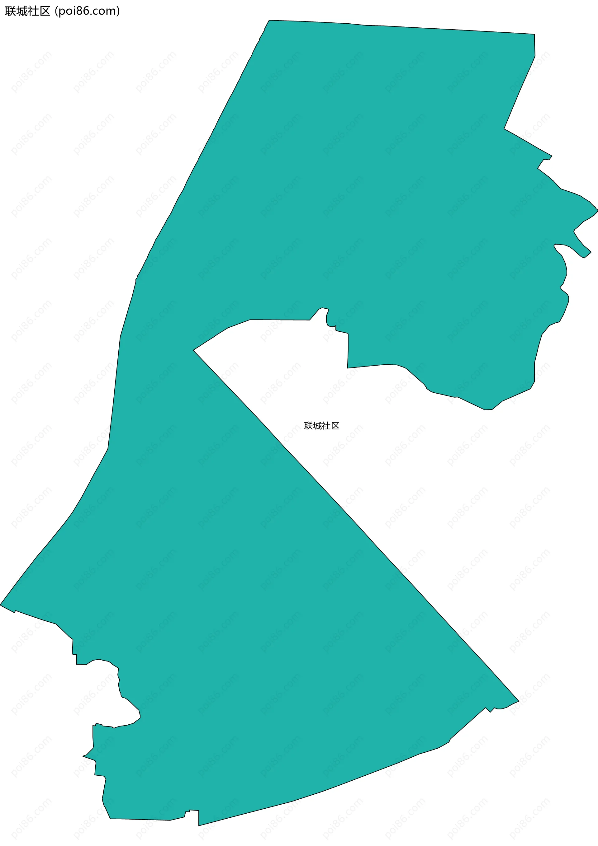 联城社区边界地图
