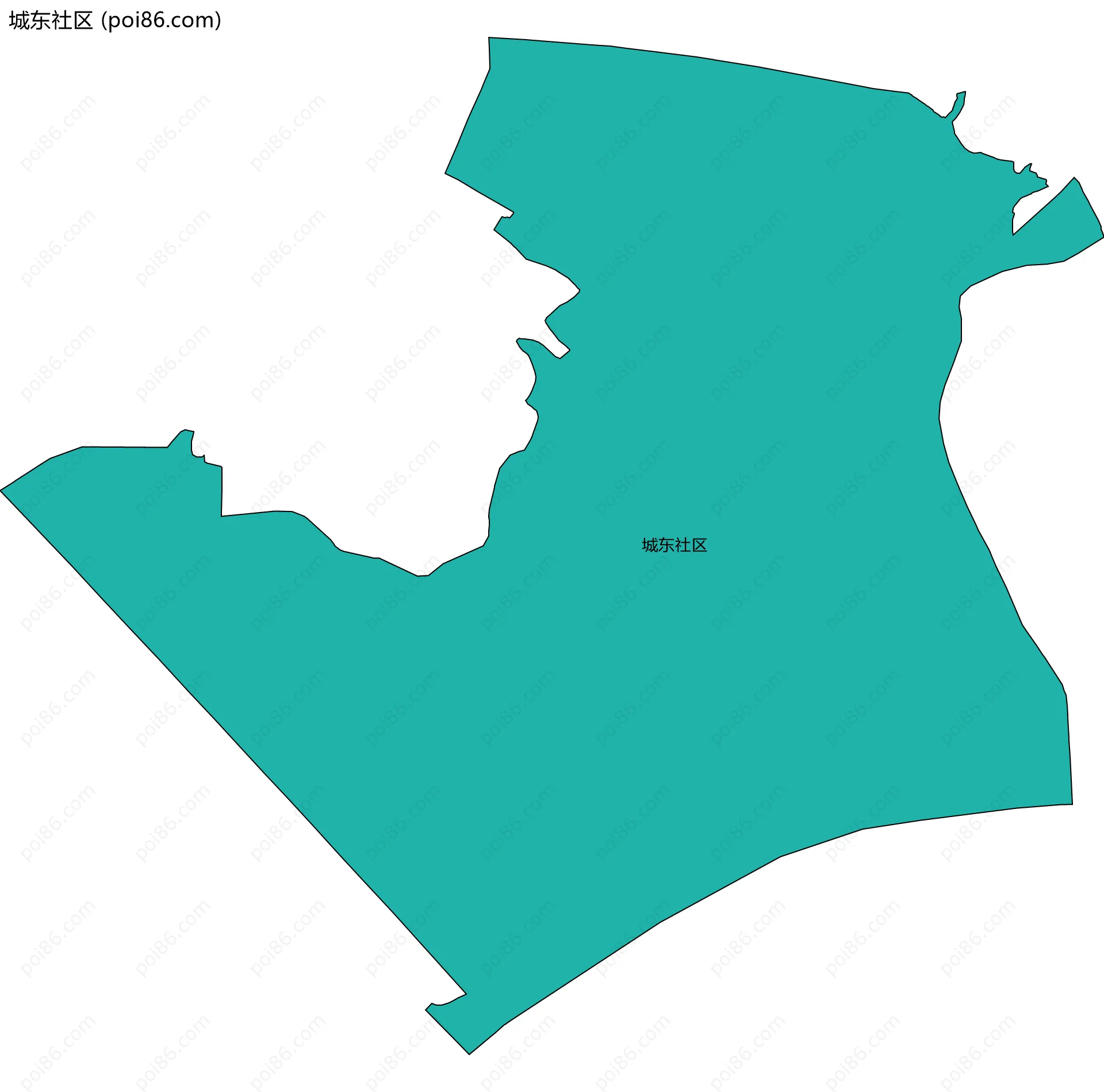 城东社区边界地图