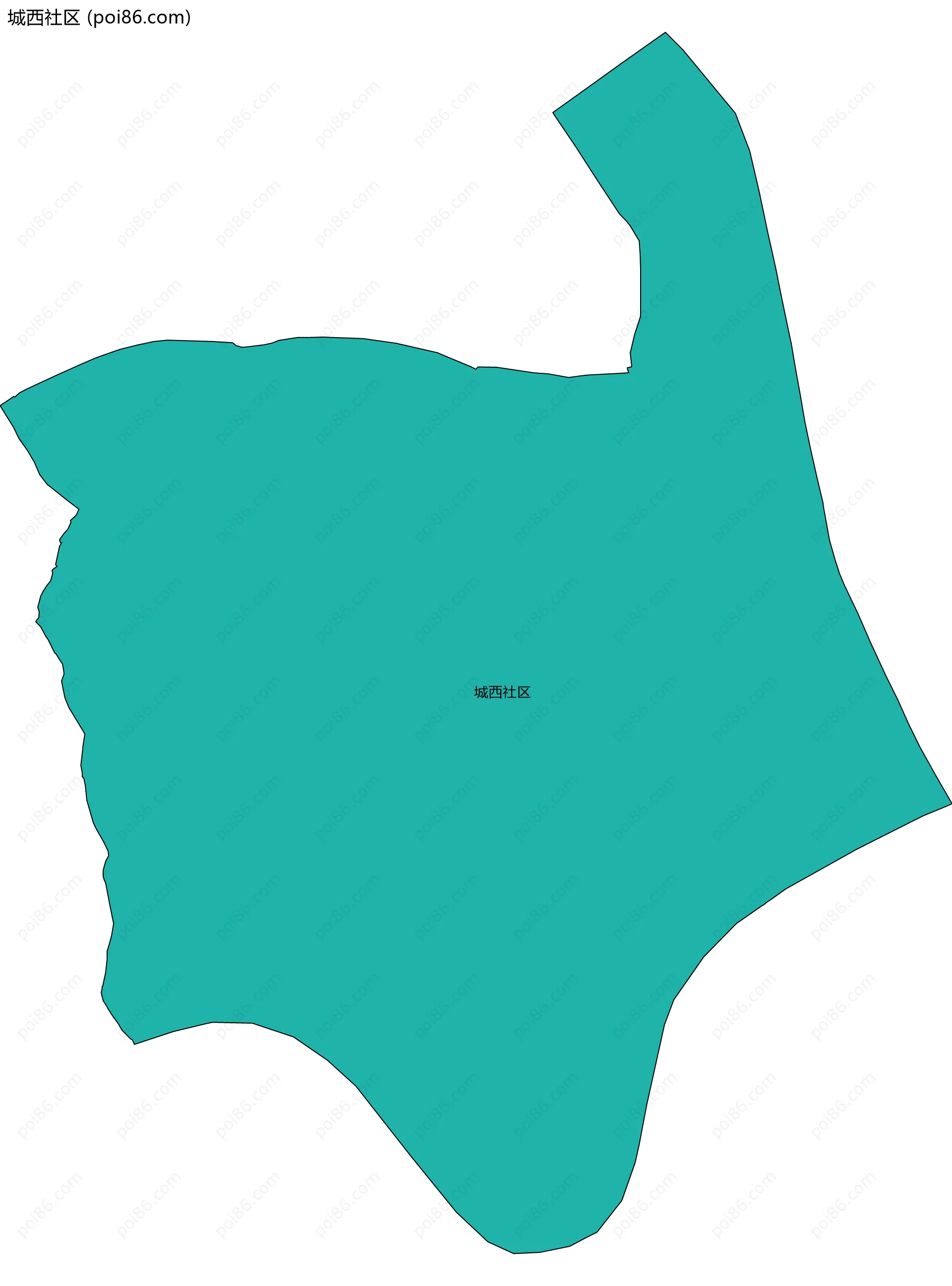 城西社区边界地图