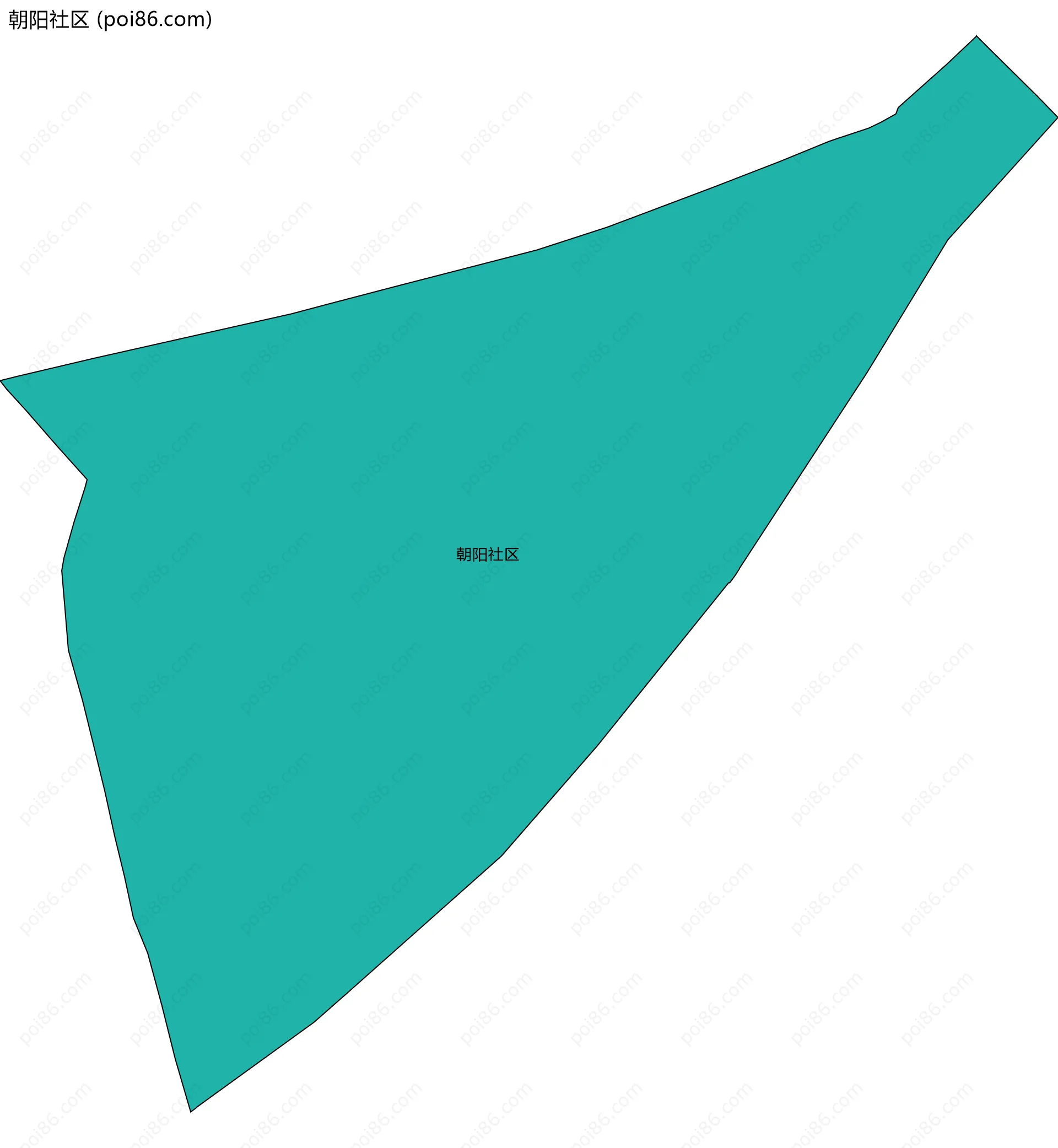 朝阳社区边界地图
