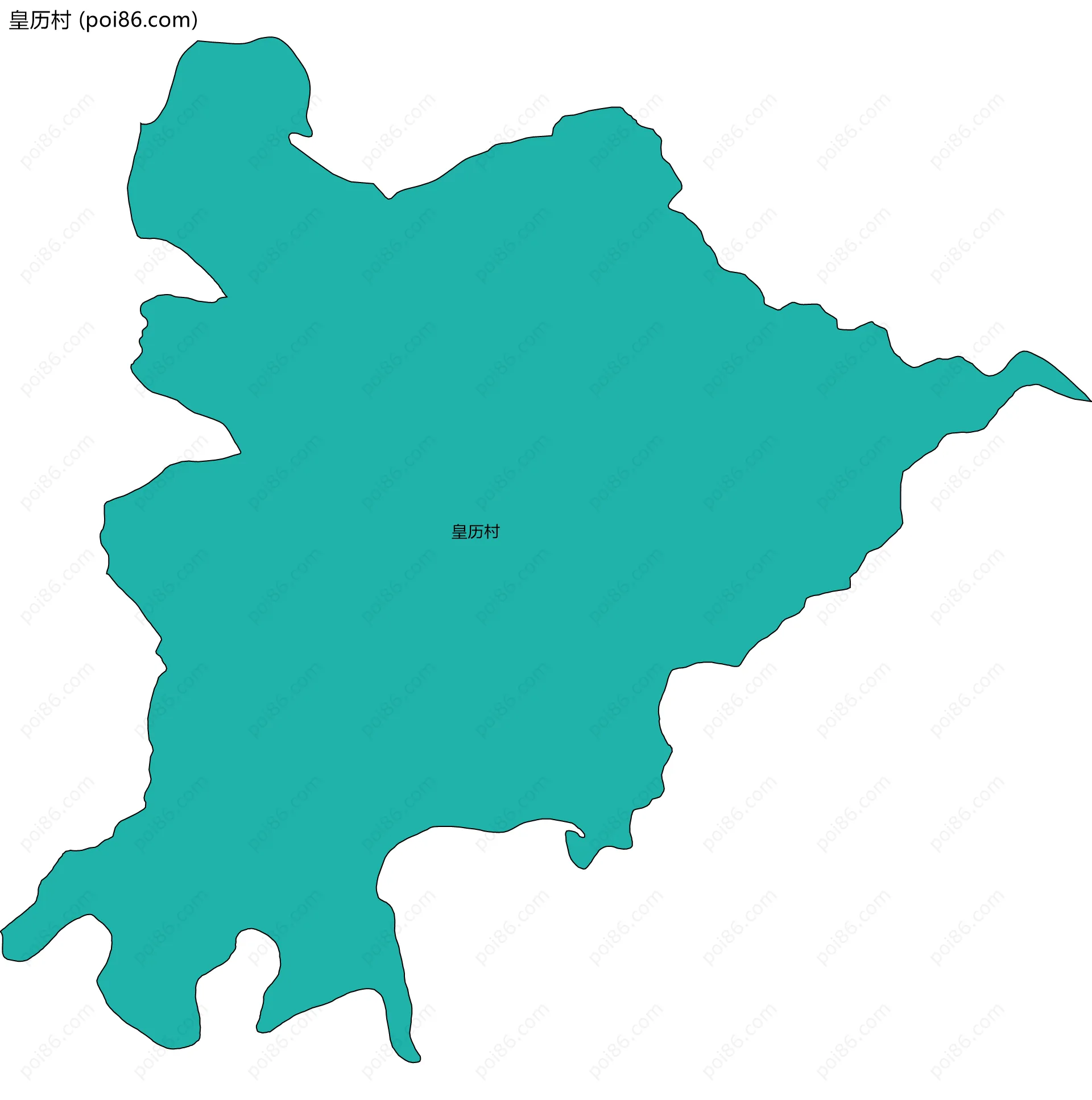 皇历村边界地图