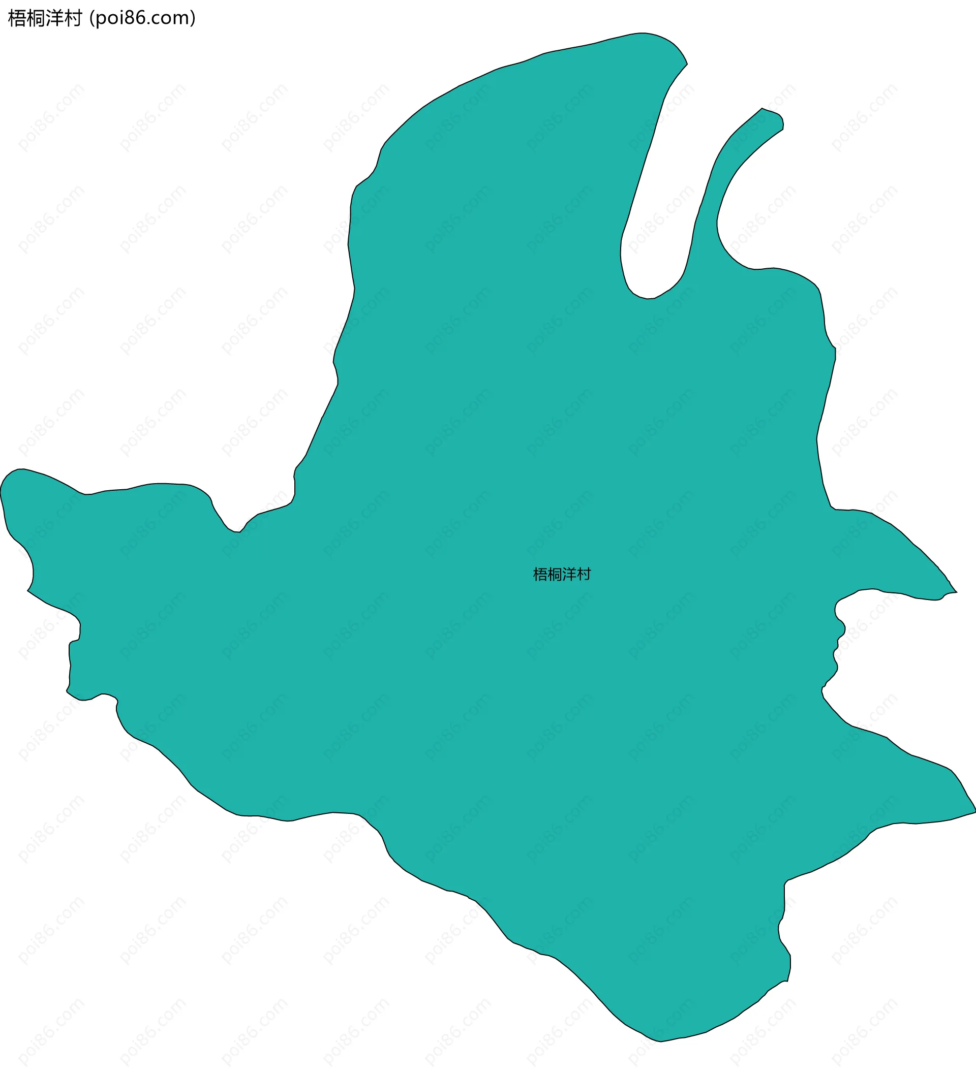 梧桐洋村边界地图