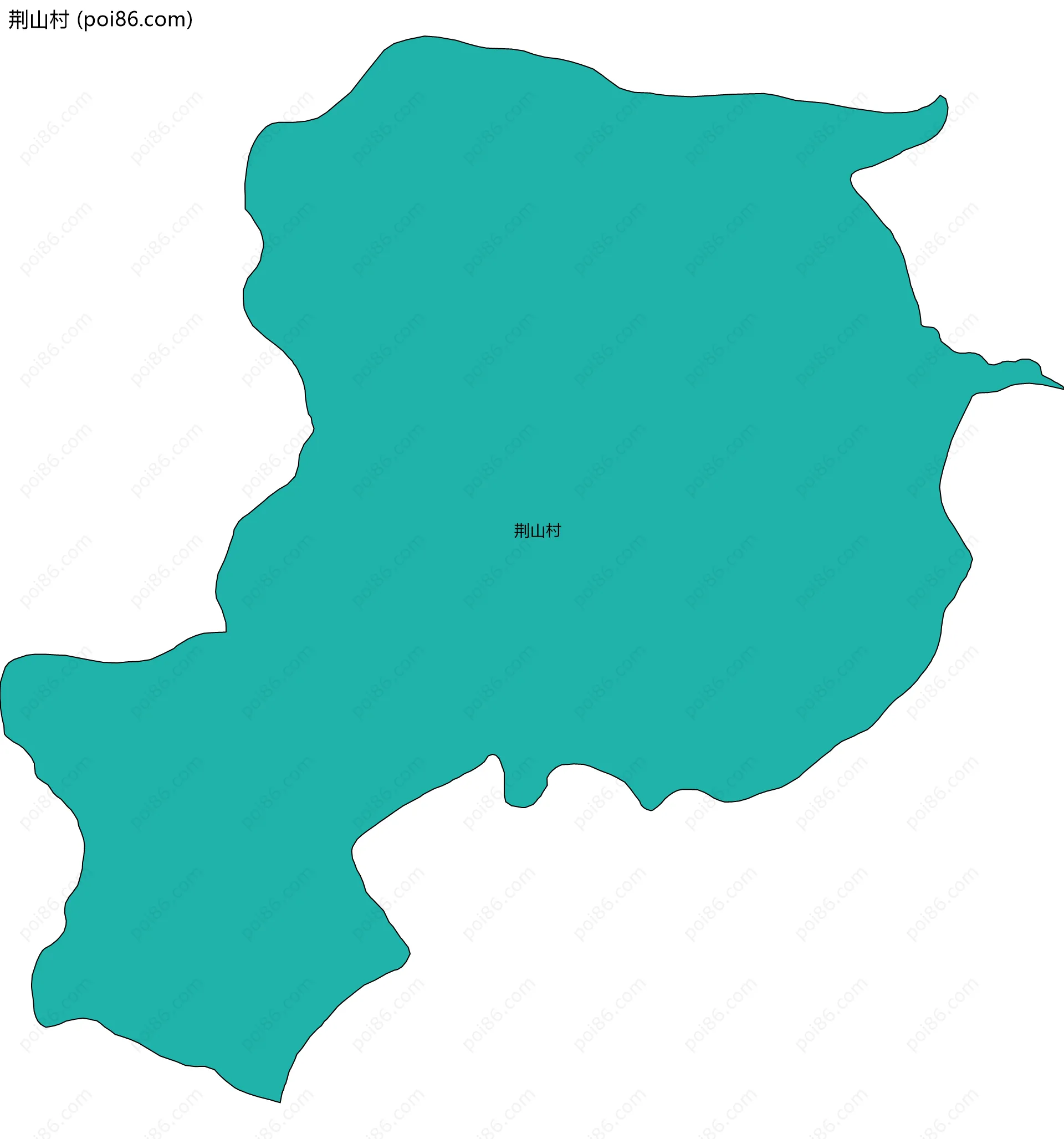 荆山村边界地图