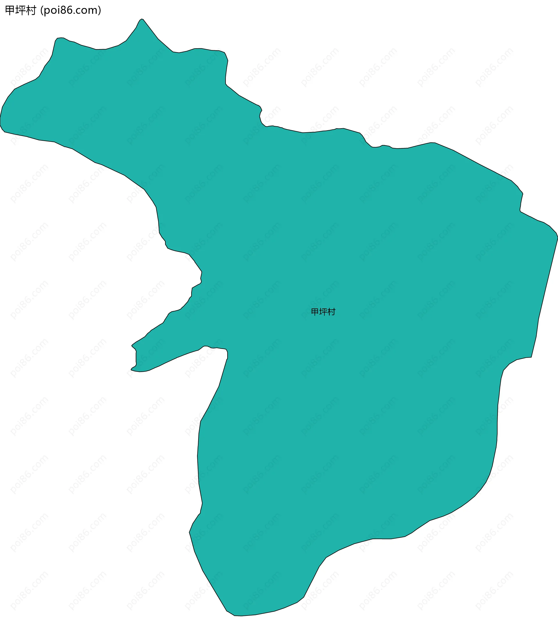 甲坪村边界地图