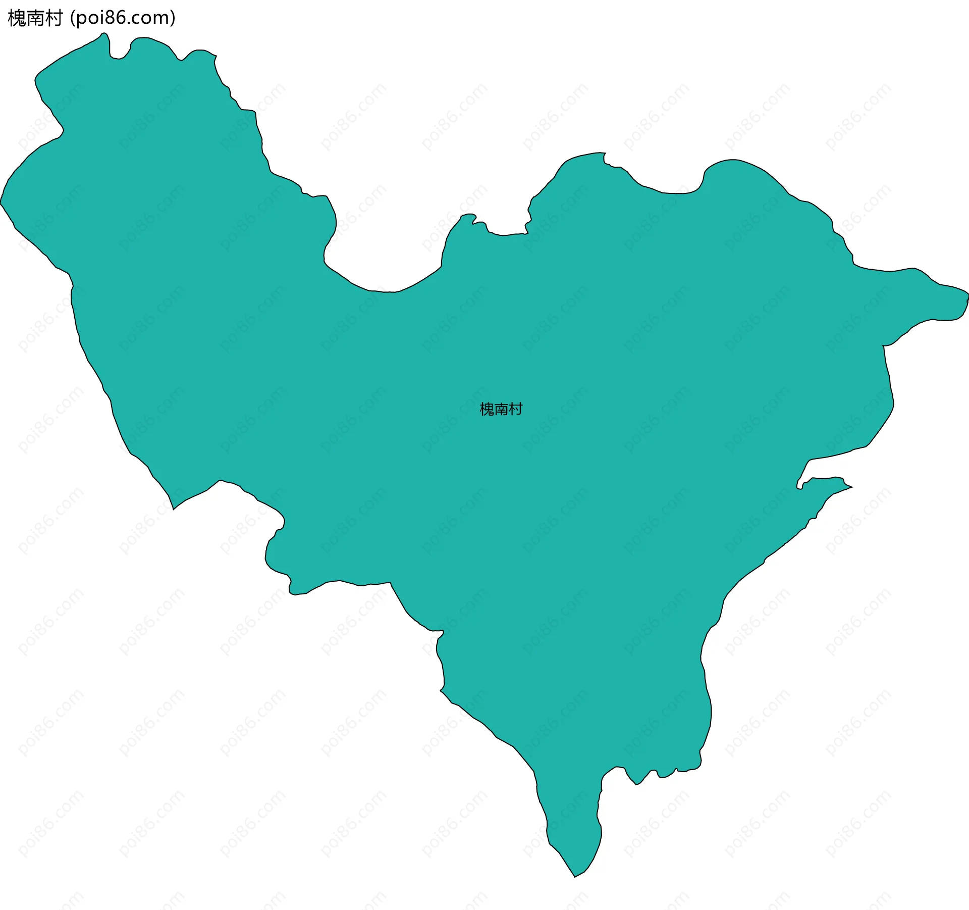 槐南村边界地图