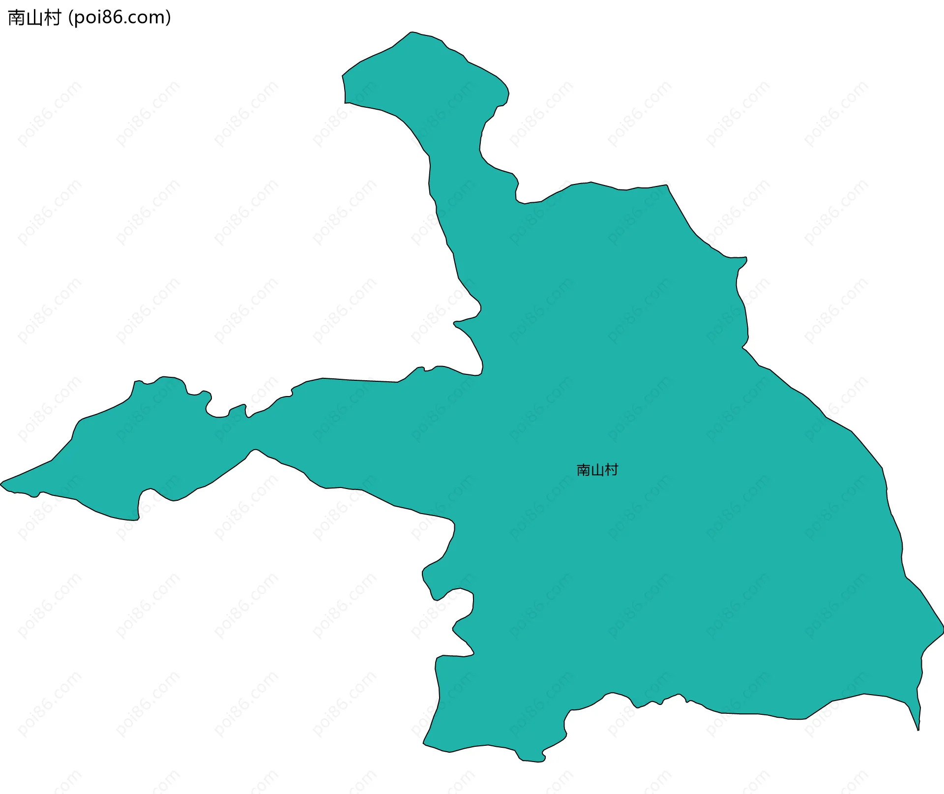 南山村边界地图