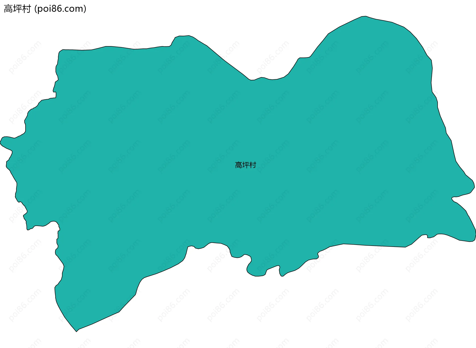 高坪村边界地图