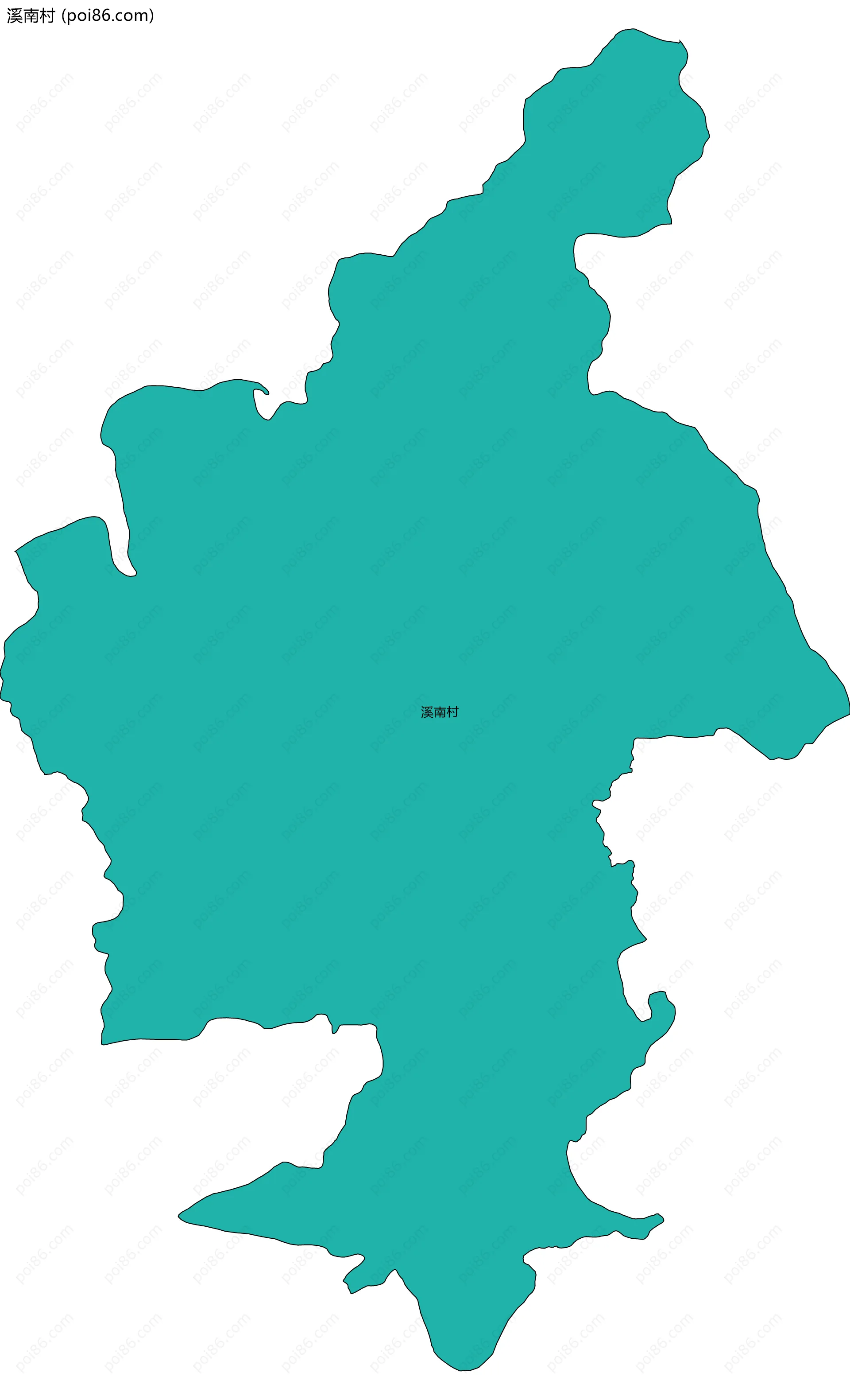 溪南村边界地图