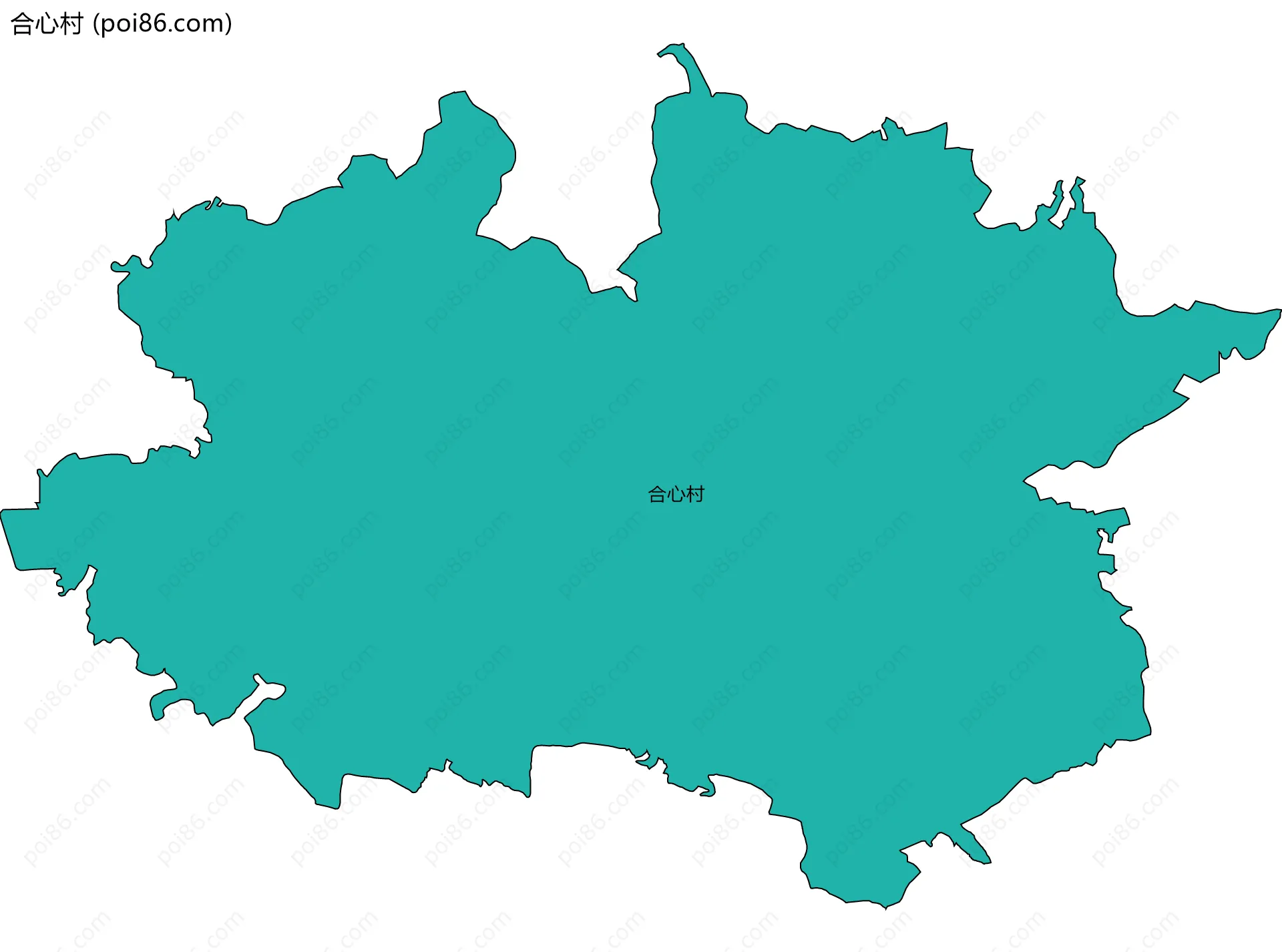 合心村边界地图