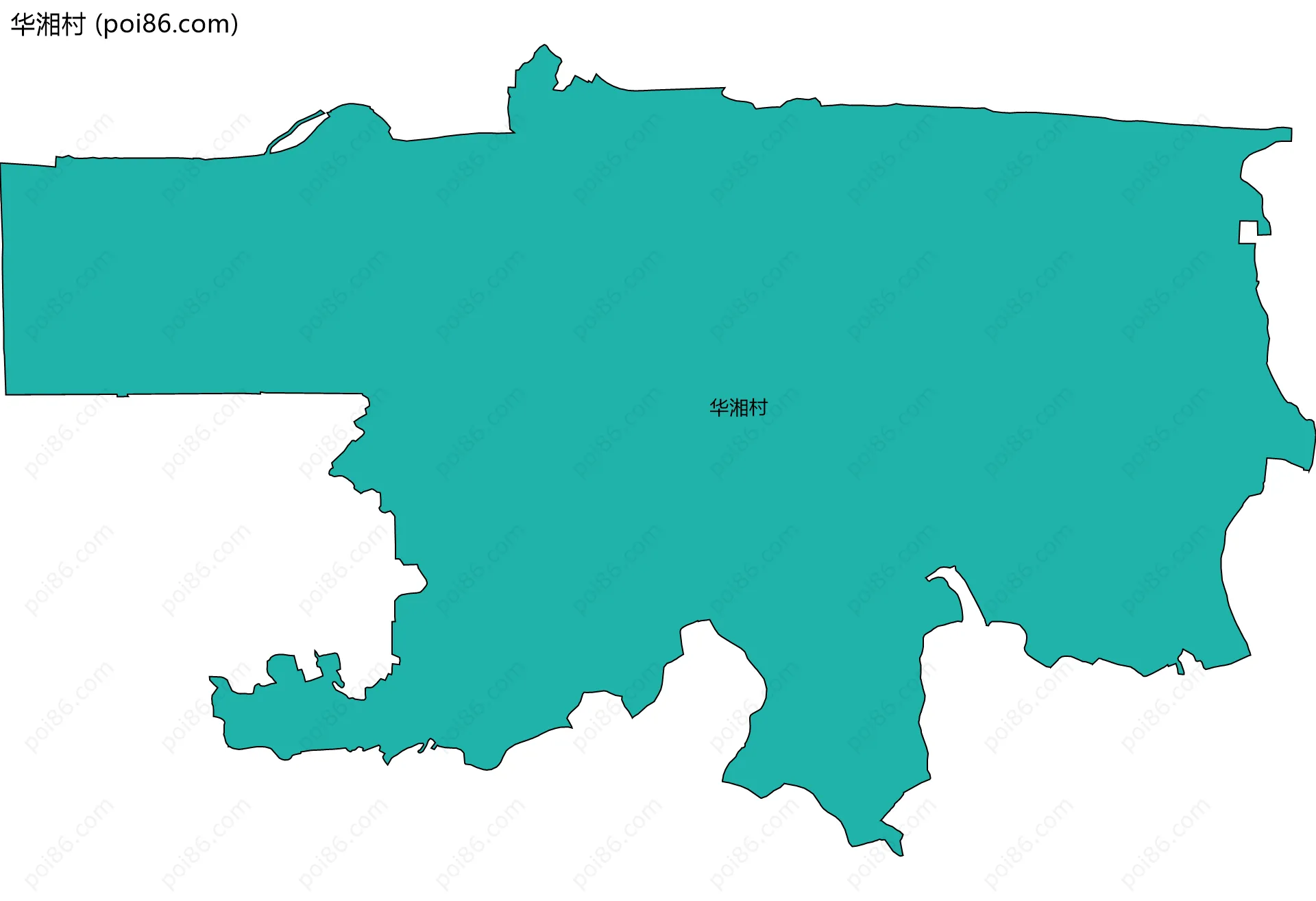 华湘村边界地图