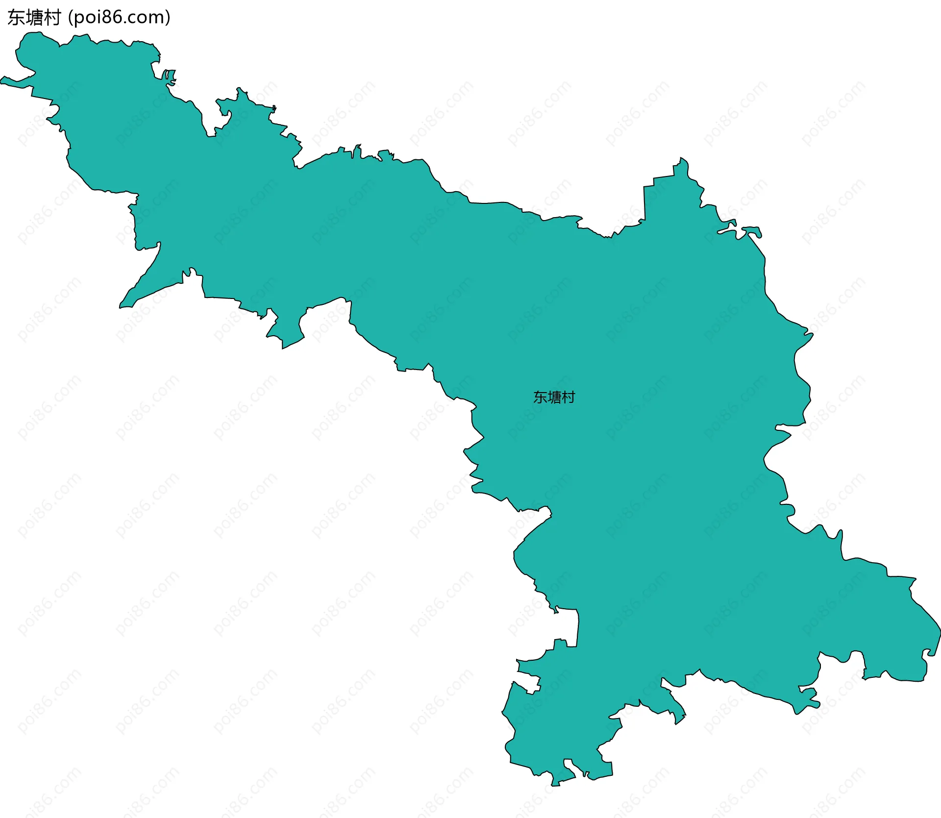 东塘村边界地图