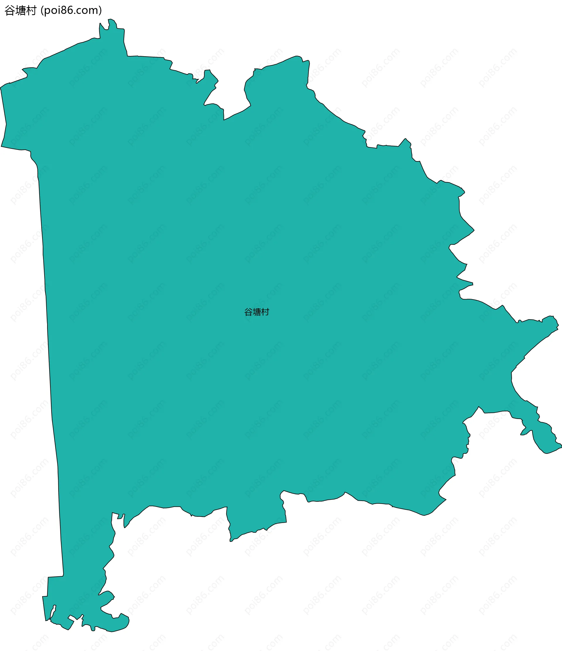谷塘村边界地图