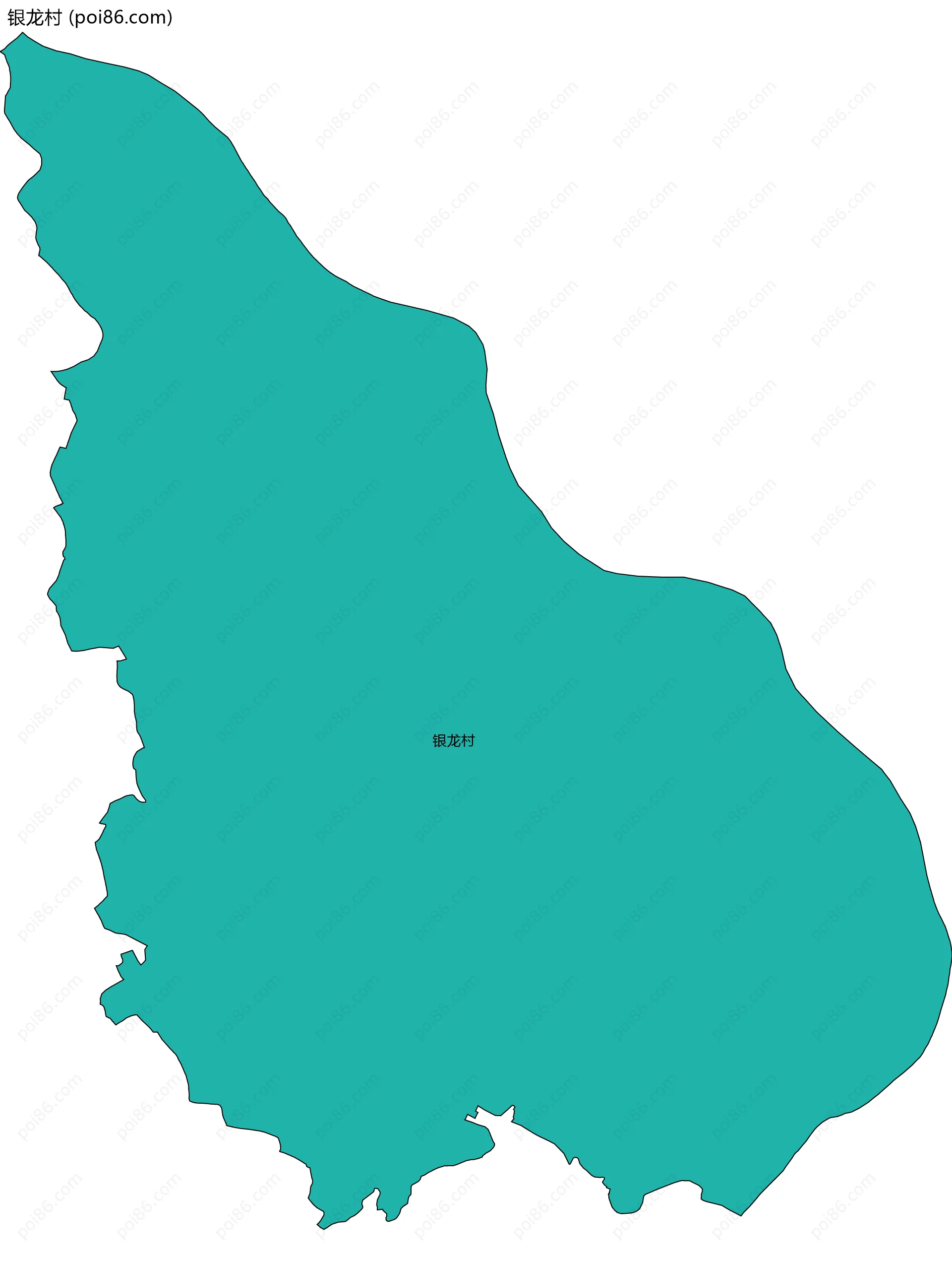 银龙村边界地图