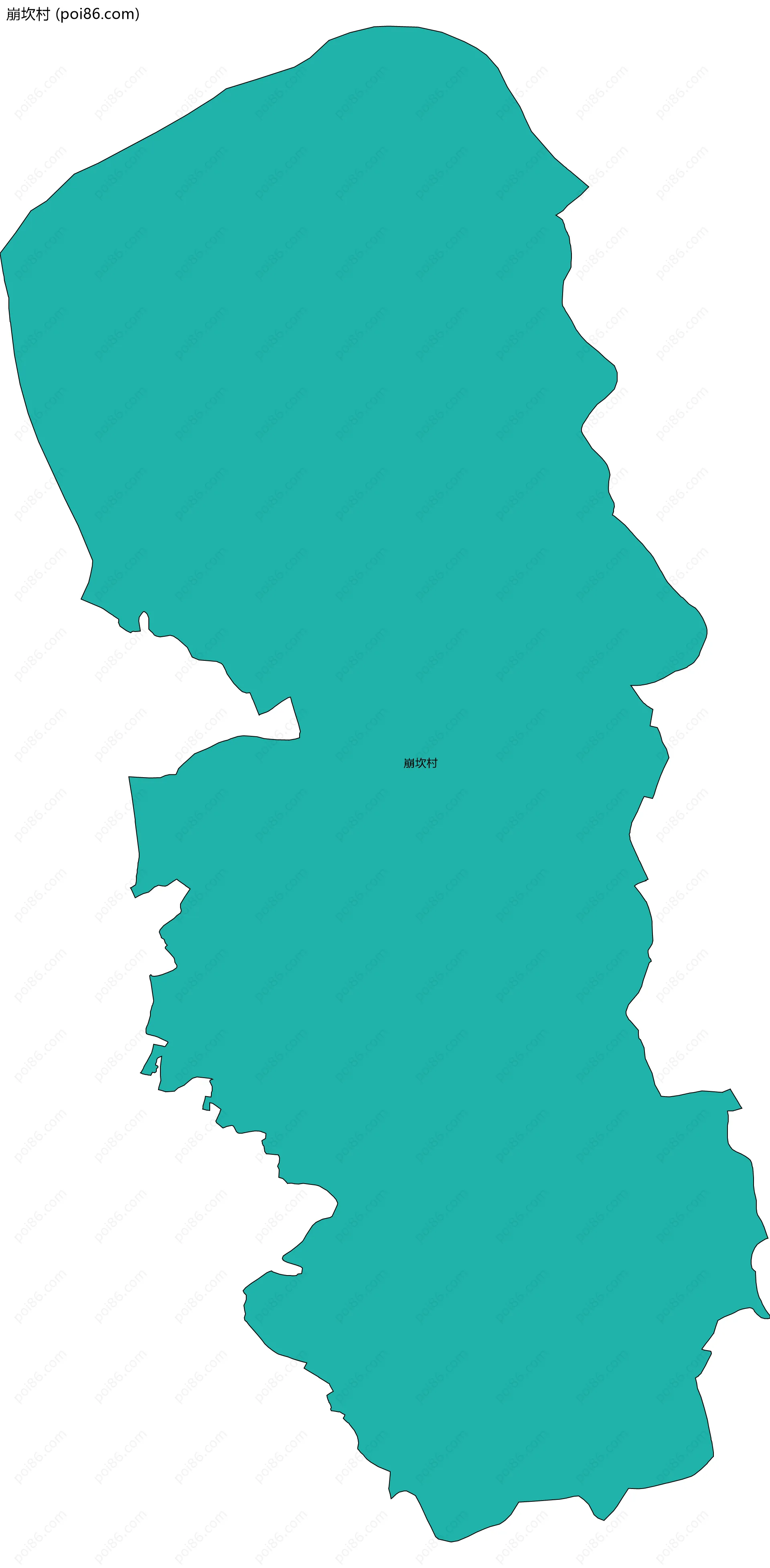 崩坎村边界地图