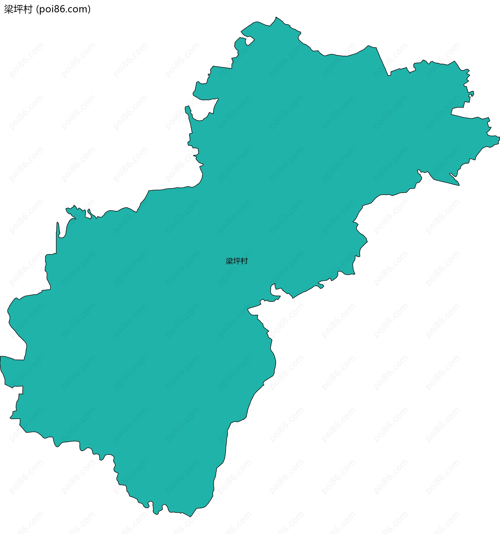 梁坪村边界地图