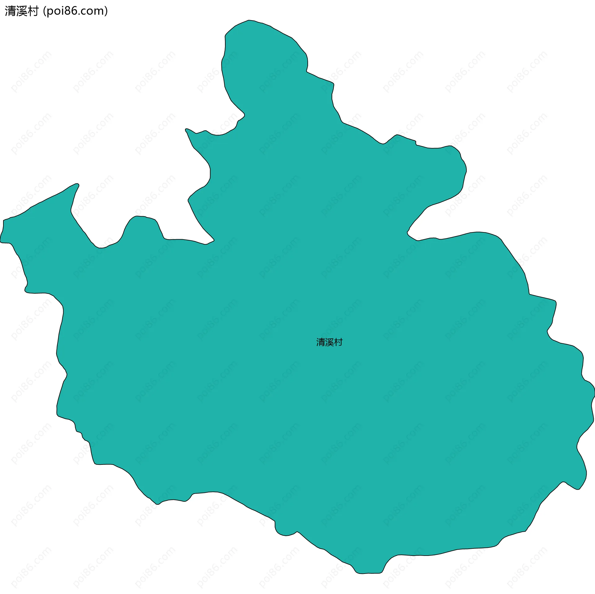 清溪村边界地图
