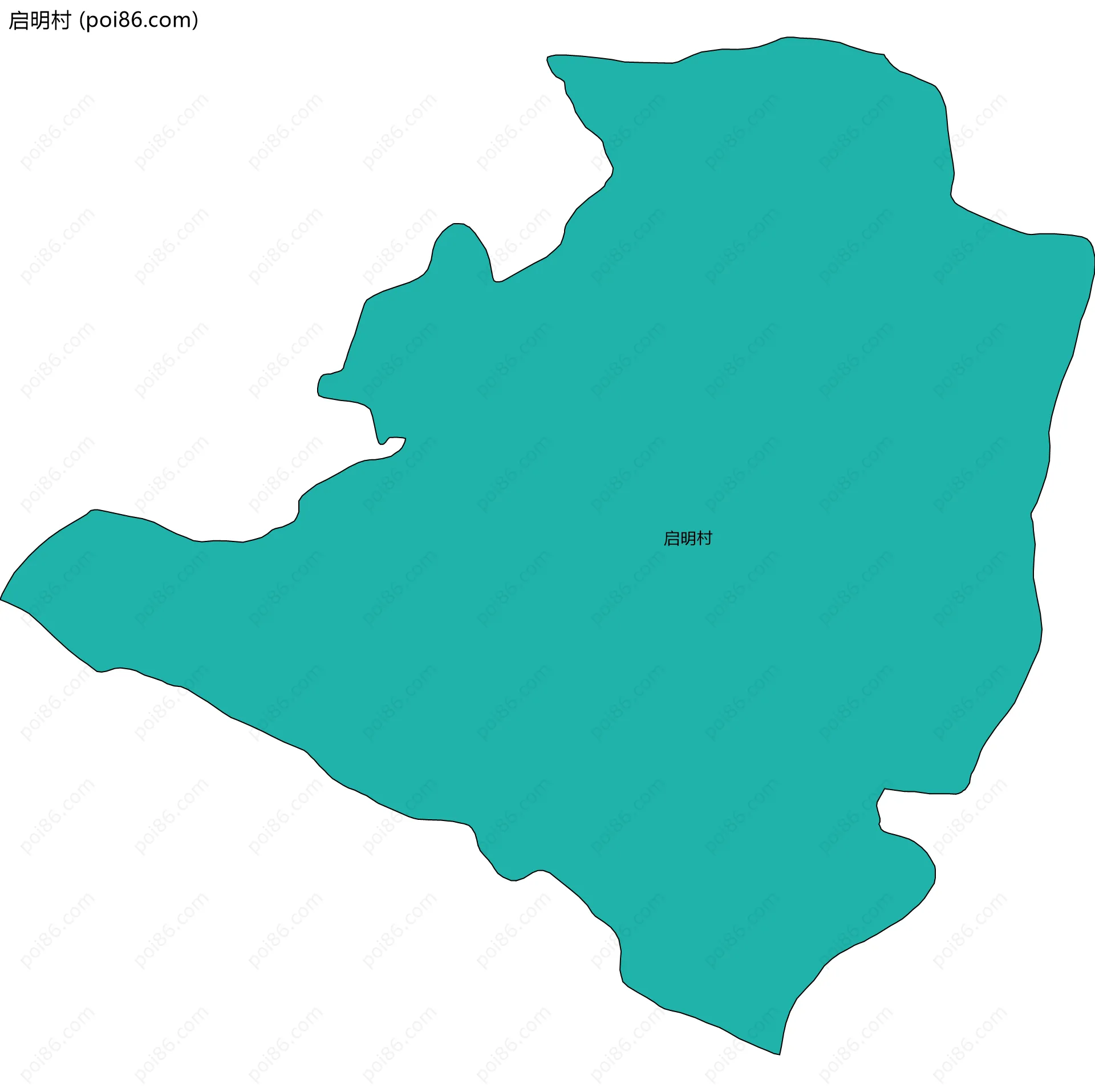 启明村边界地图