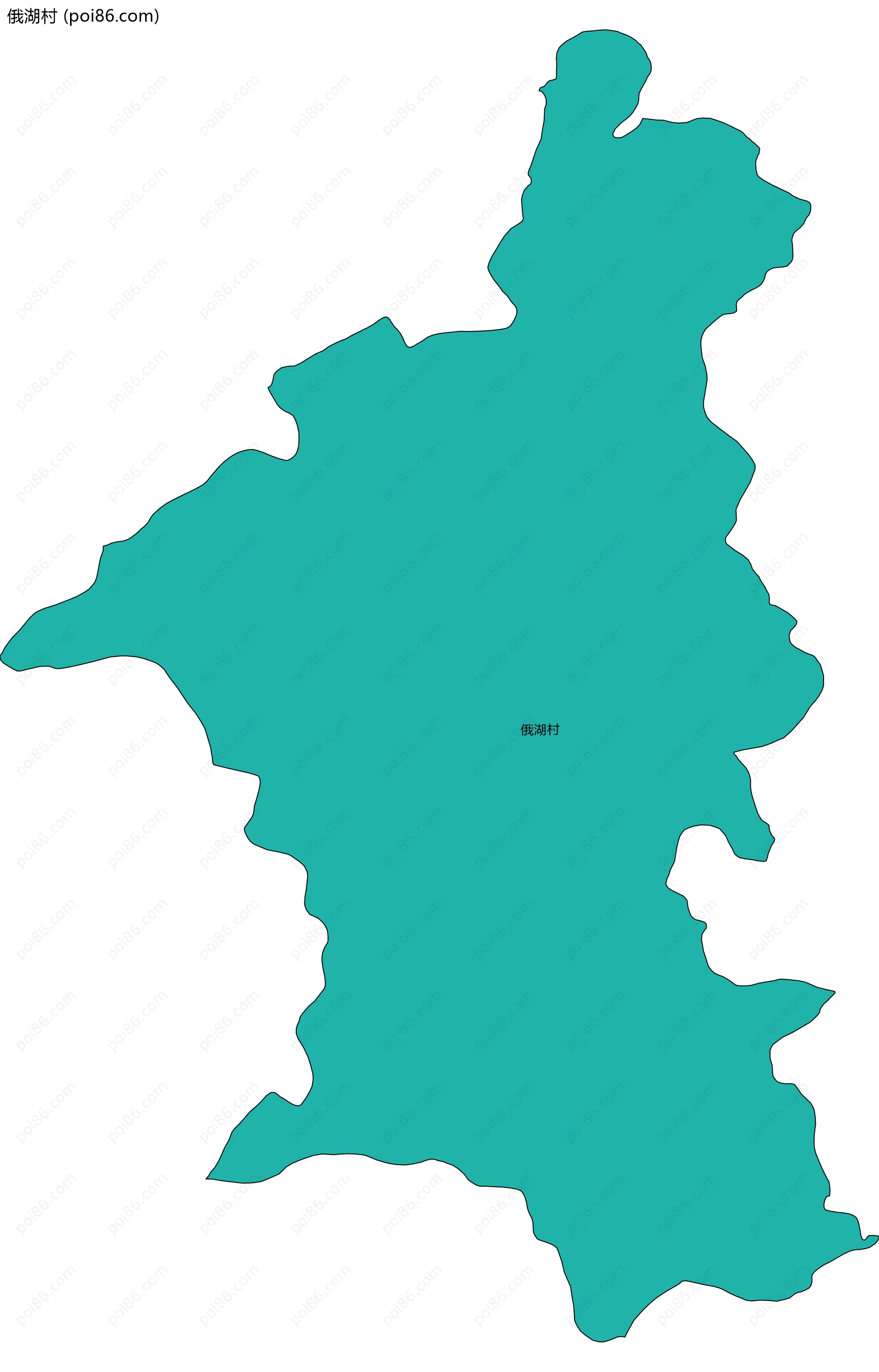 俄湖村边界地图