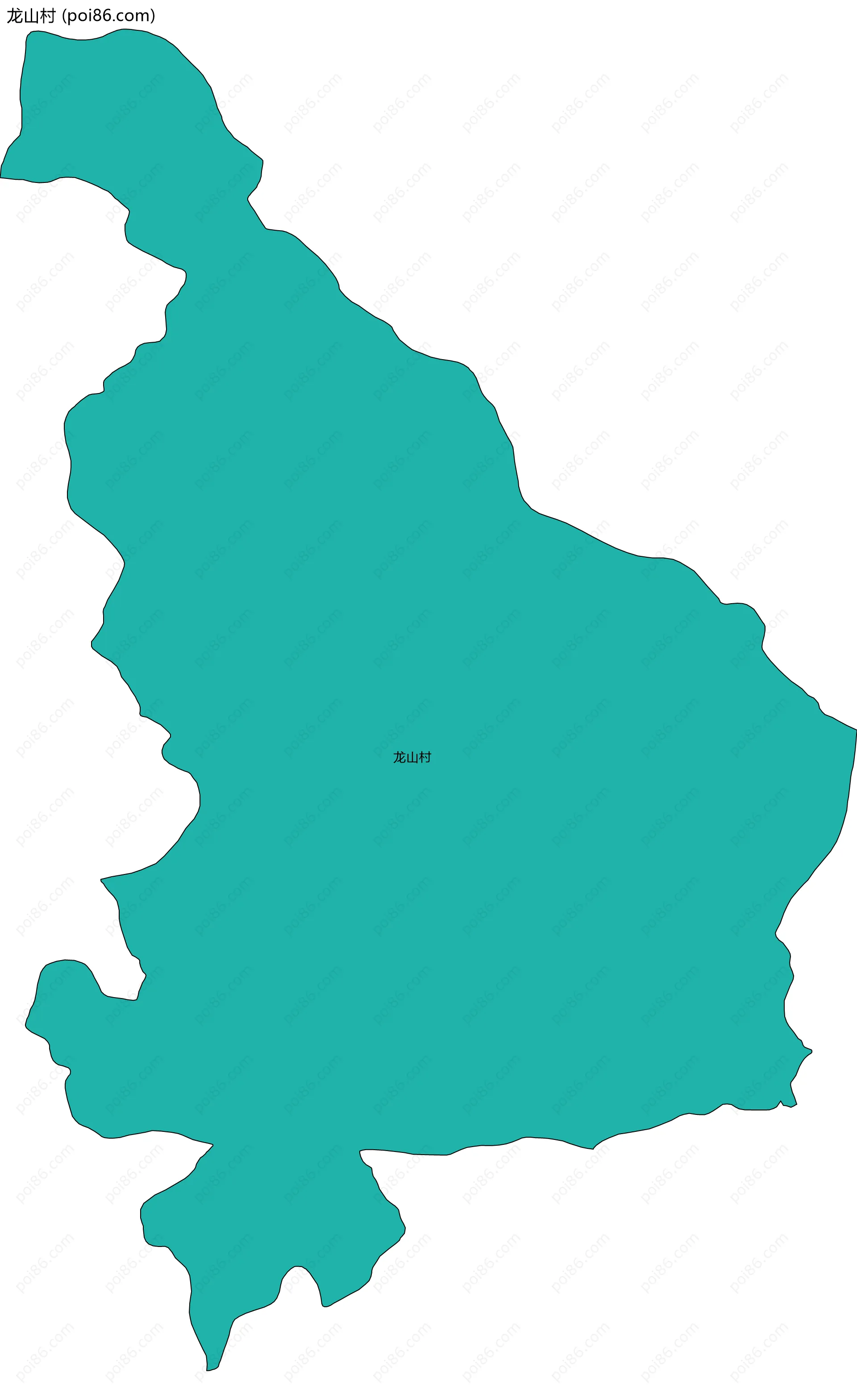 龙山村边界地图
