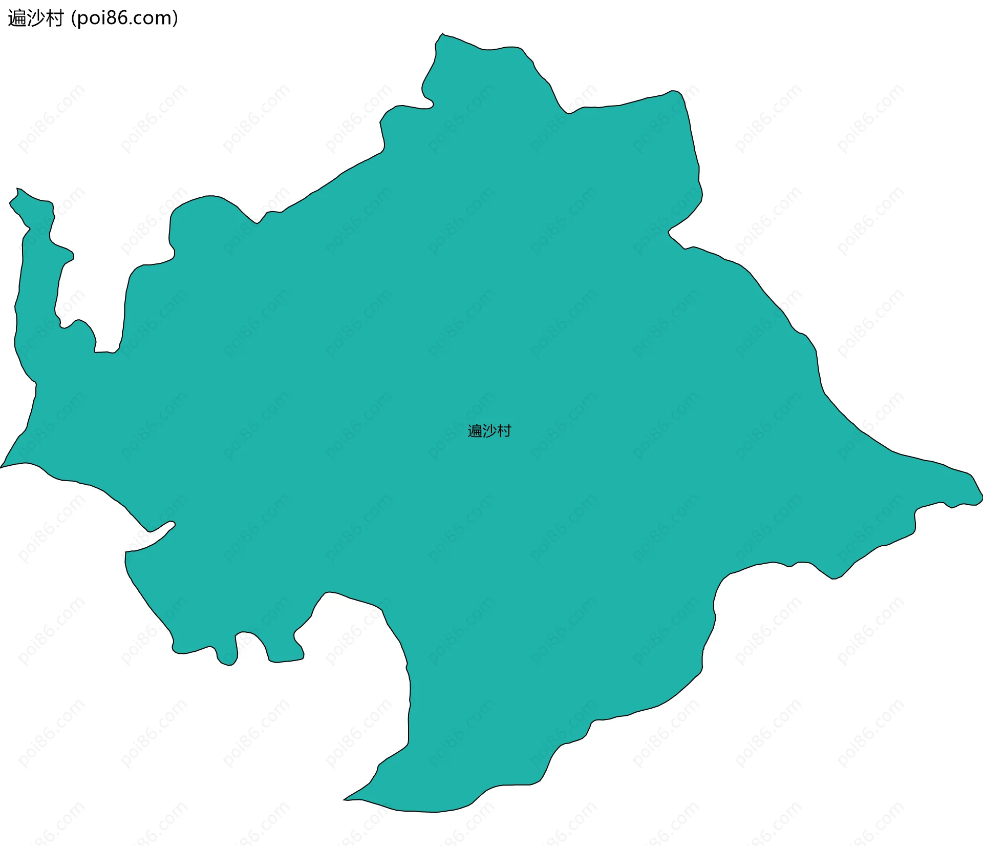 遍沙村边界地图